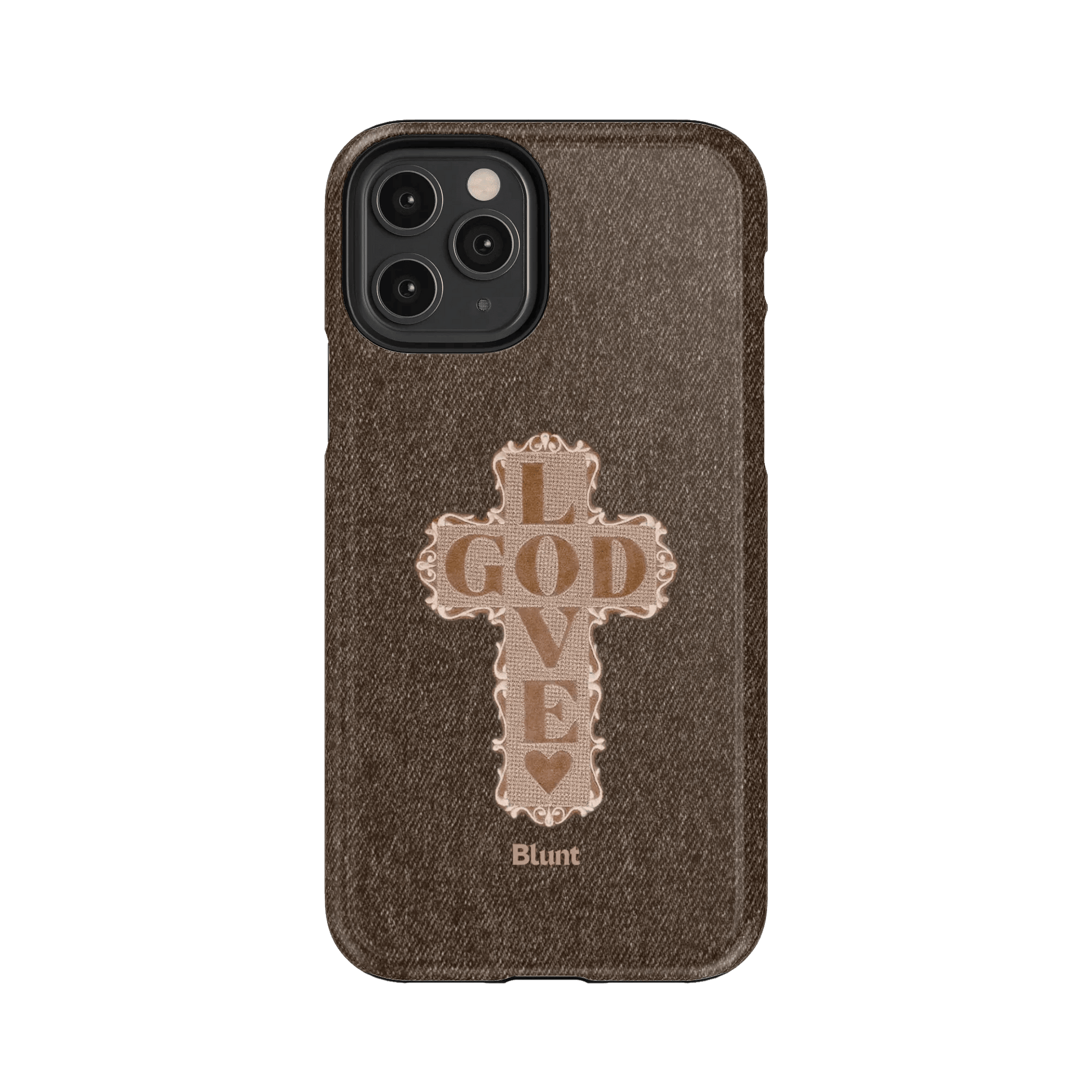 Love God Brown Cross iPhone Case - Blunt Cases
