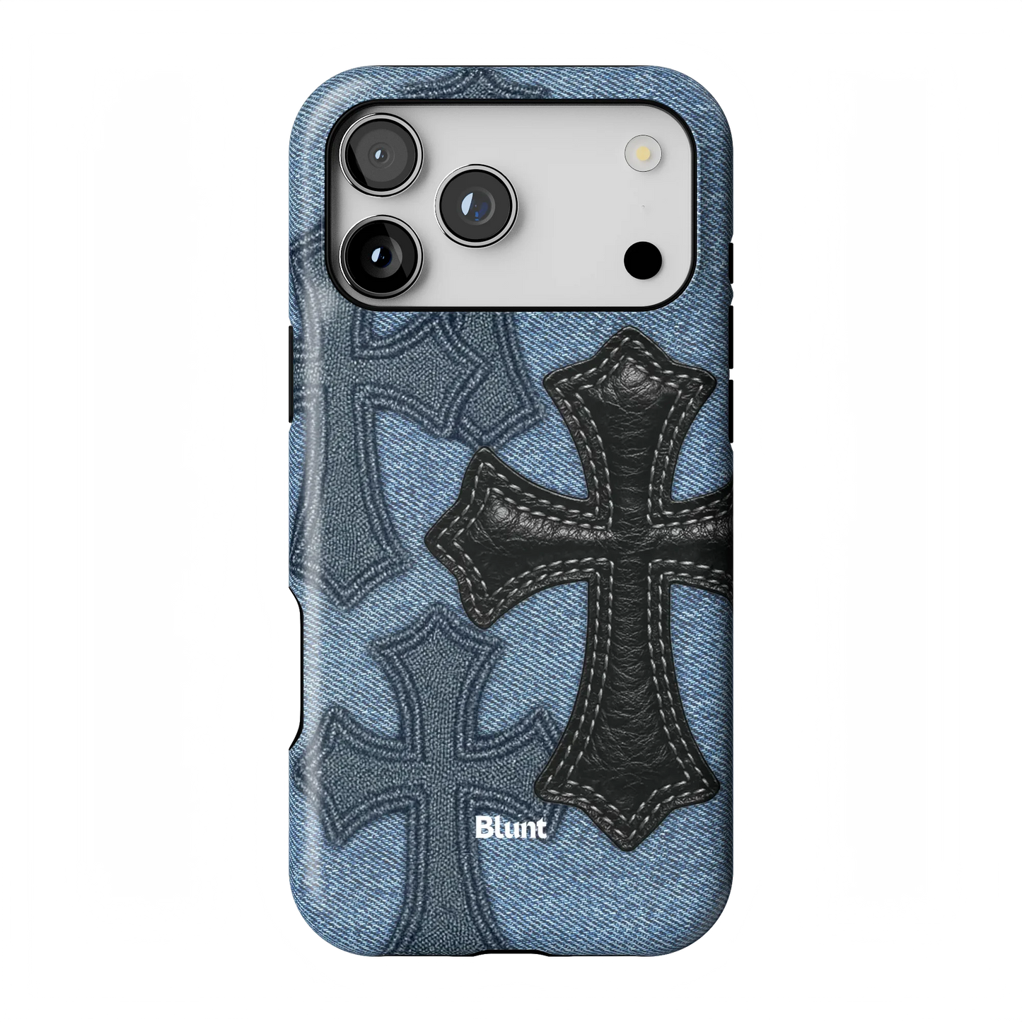 Denim Black Cross iPhone Case