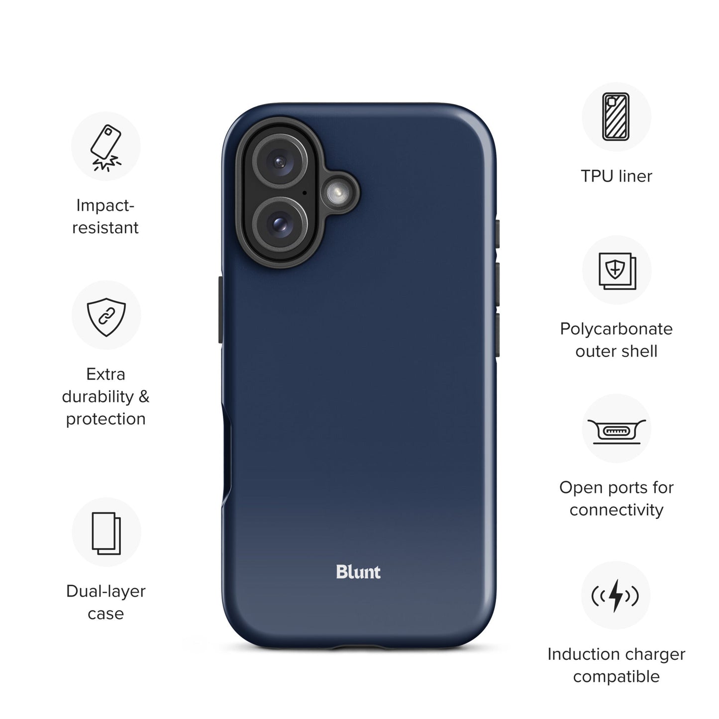 Navy Ink iPhone Case - Blunt Cases