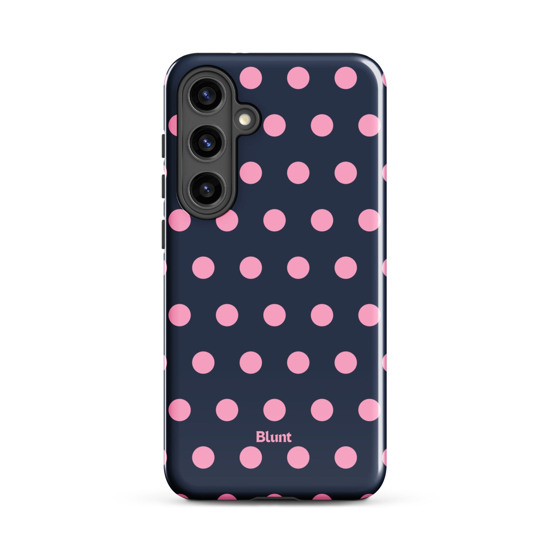 Navy Polka Samsung Case - Blunt Cases
