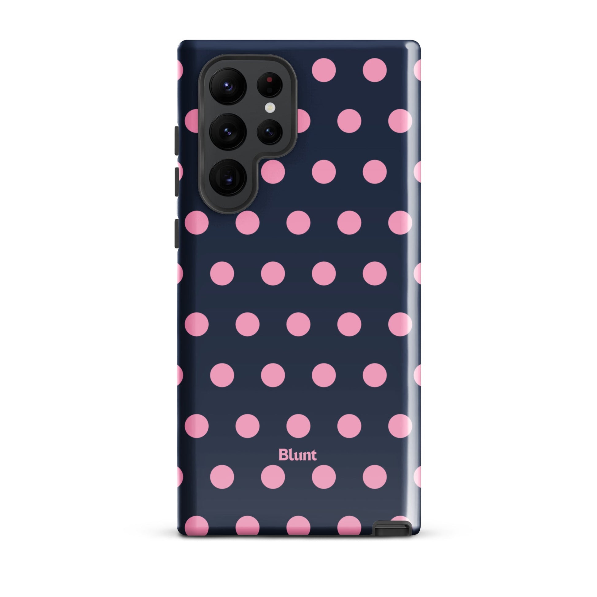 Navy Polka Samsung Case - Blunt Cases