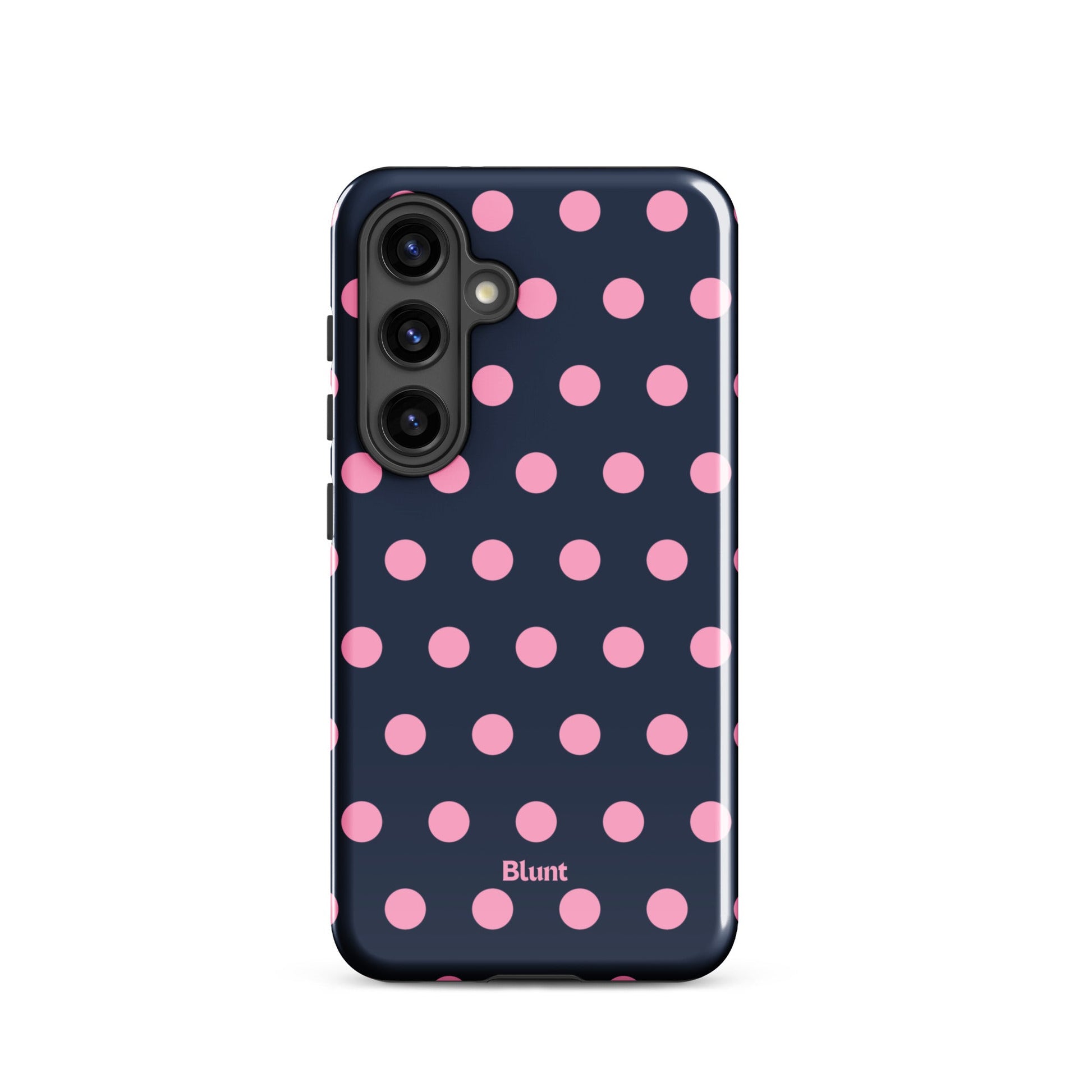 Navy Polka Samsung Case - Blunt Cases