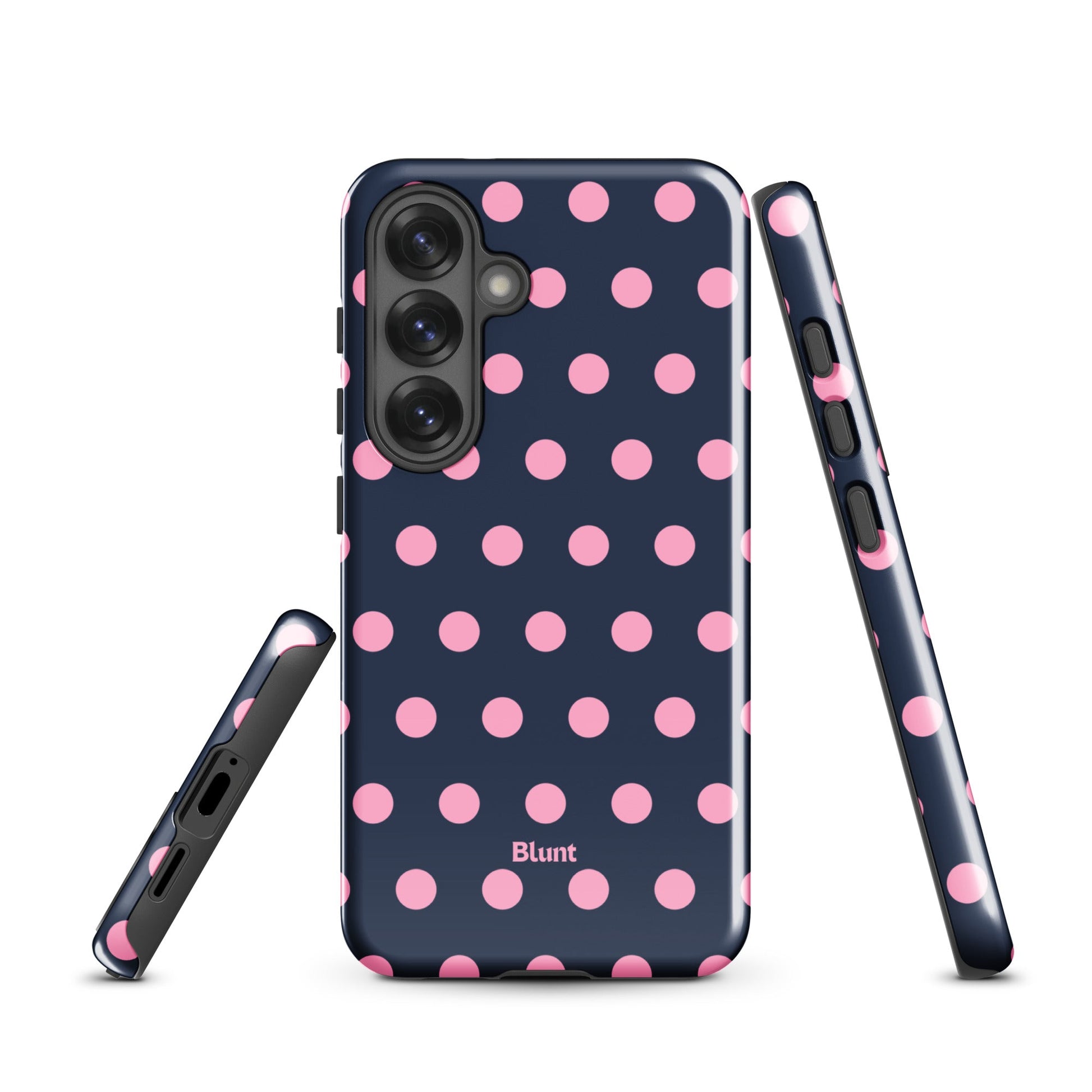 Navy Polka Samsung Case - Blunt Cases