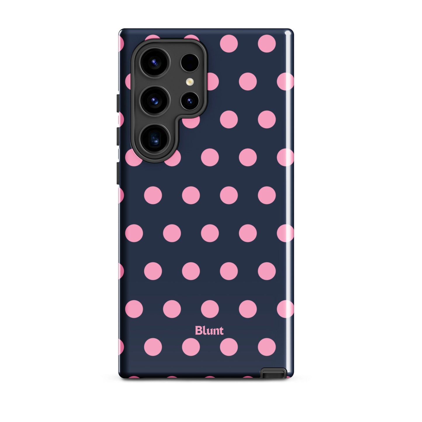 Navy Polka Samsung Case - Blunt Cases
