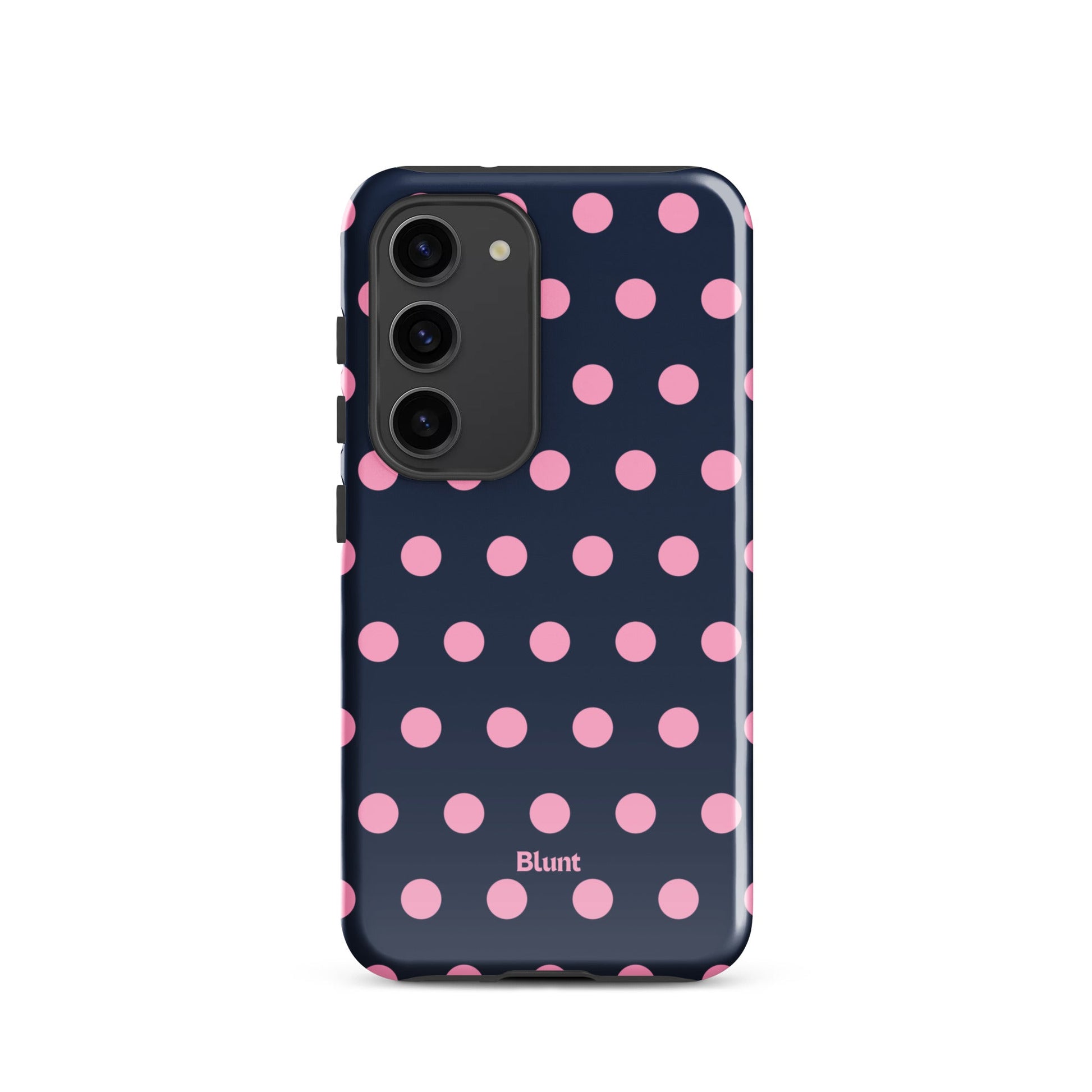 Navy Polka Samsung Case - Blunt Cases