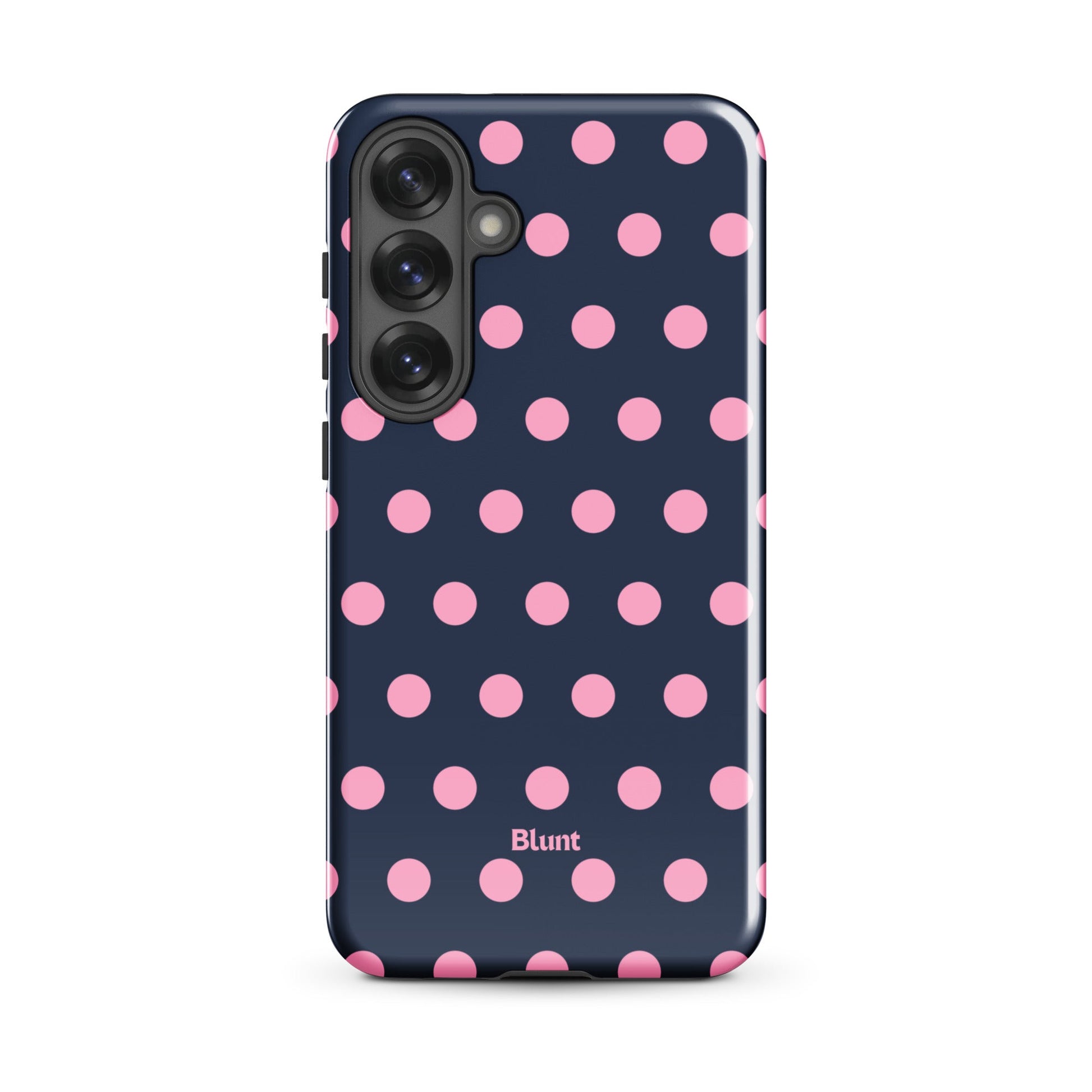 Navy Polka Samsung Case - Blunt Cases