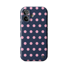 Navy Polka Statement iPhone Case