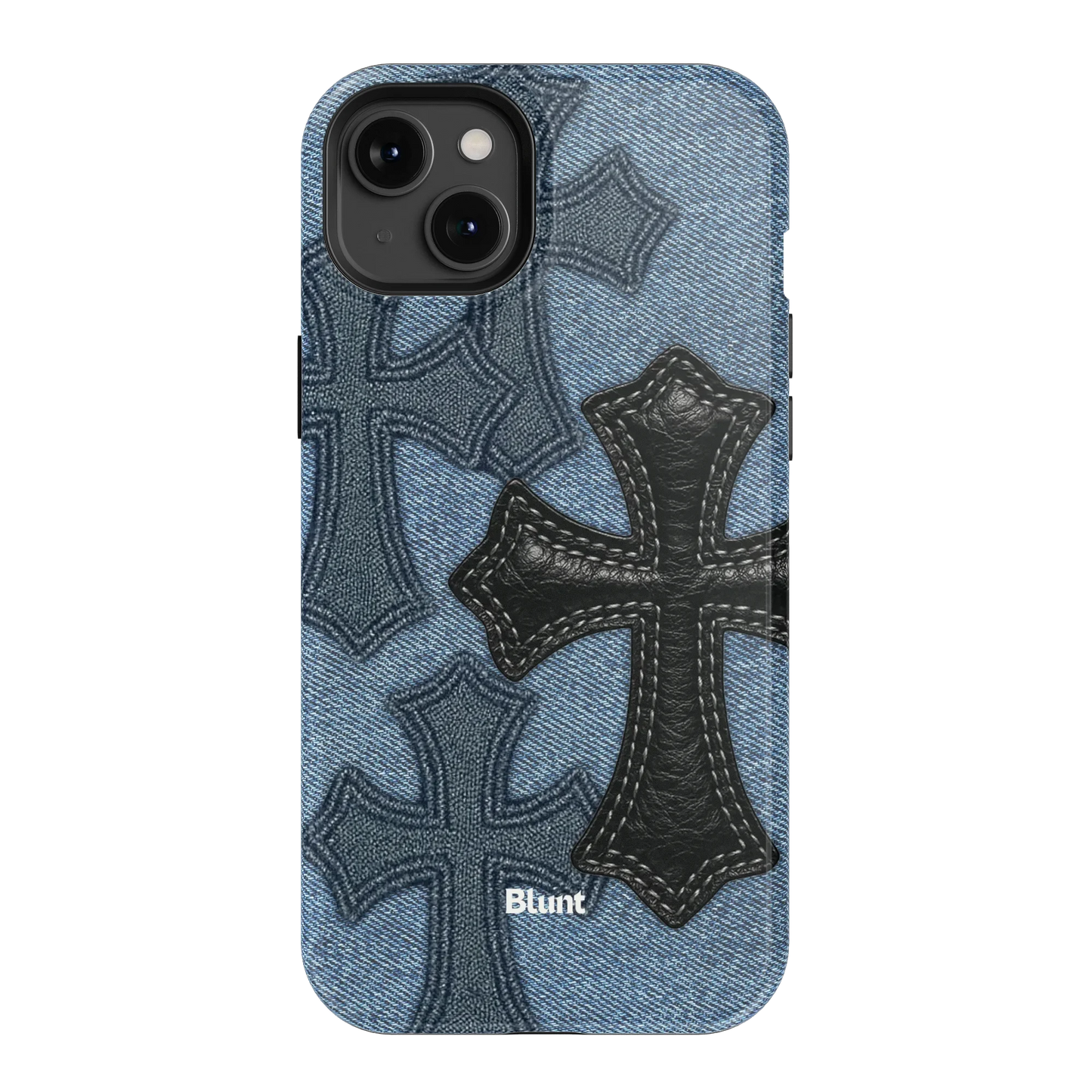 Denim Black Cross iPhone Case