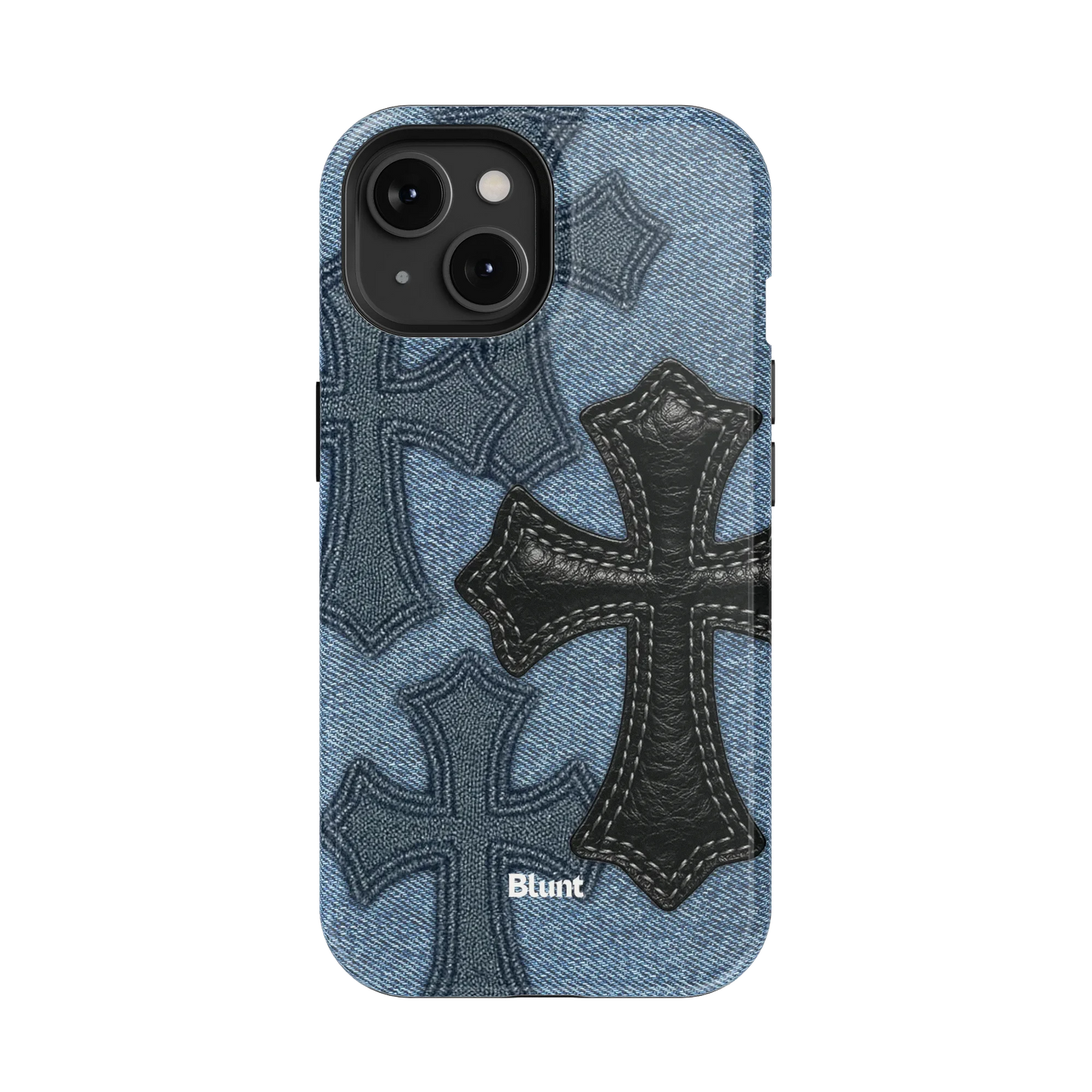 Denim Black Cross iPhone Case