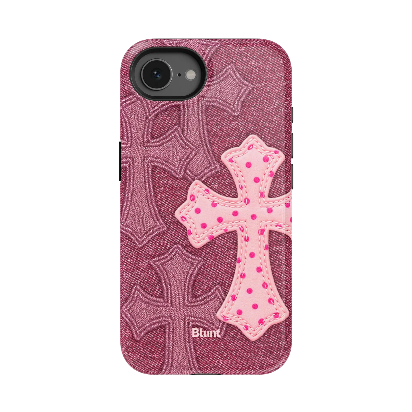 Pink Dottie Cross iPhone Case