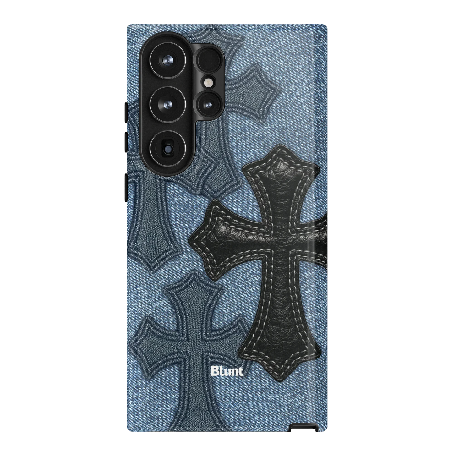 Denim Black Cross Samsung Case