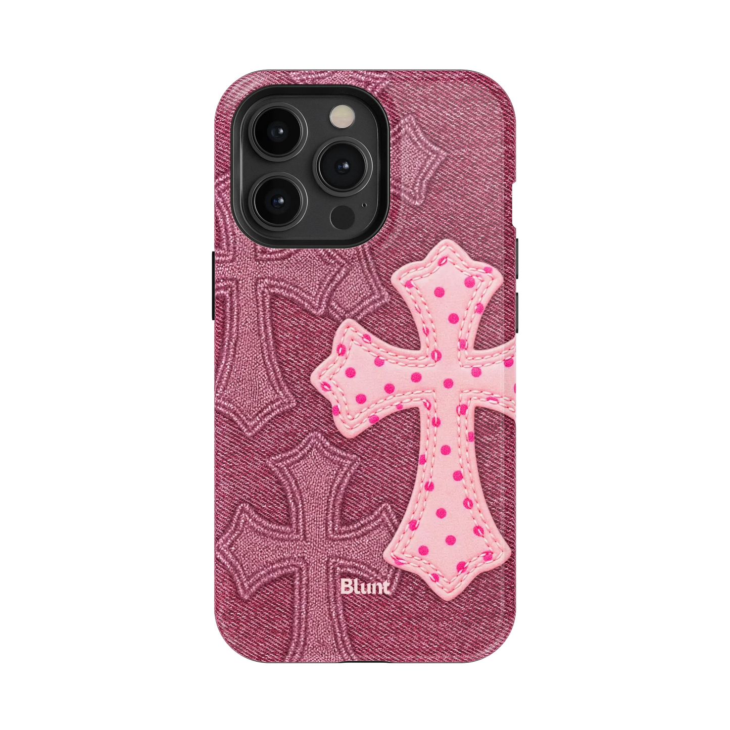 Pink Dottie Cross iPhone Case
