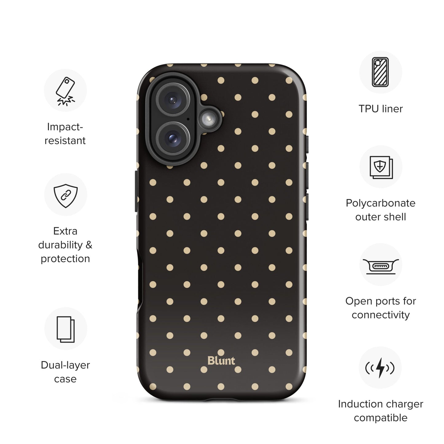 Noir Dot iPhone Case - Blunt Cases