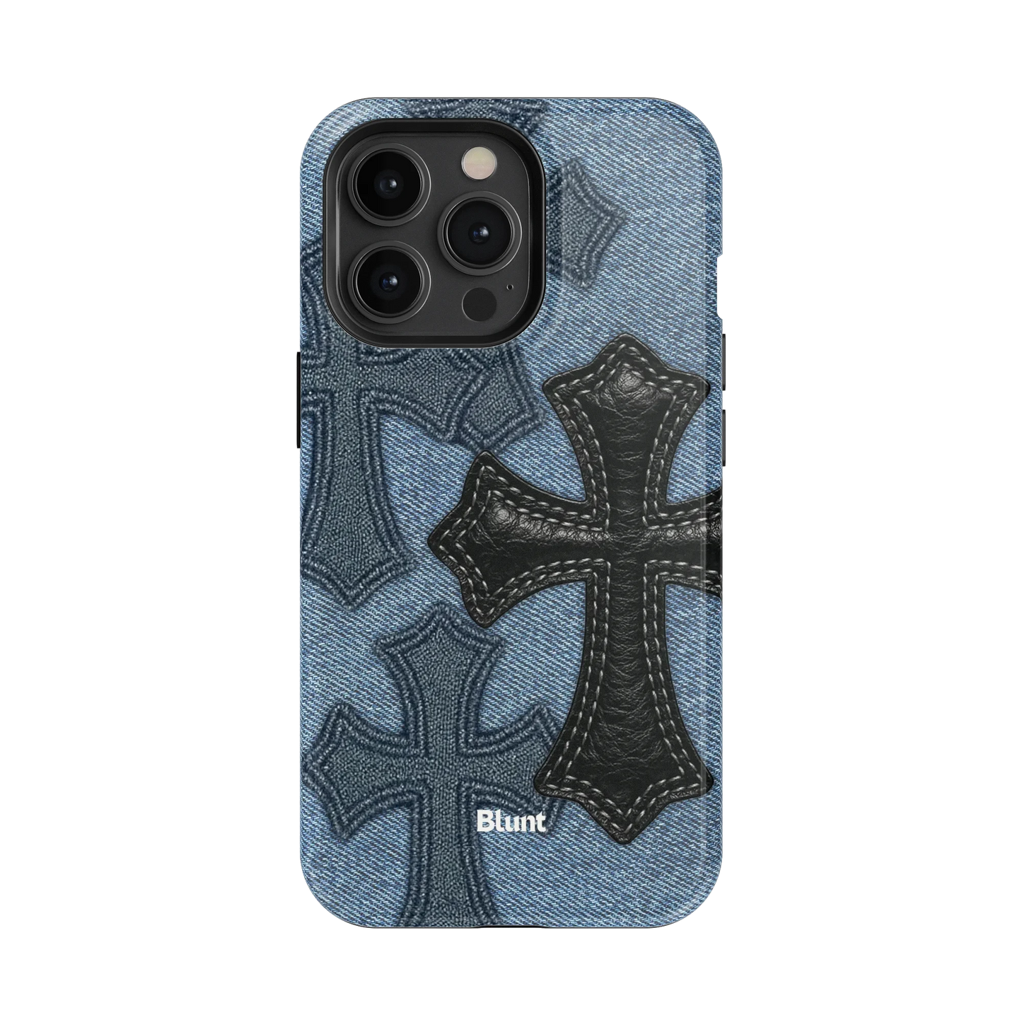Denim Black Cross iPhone Case