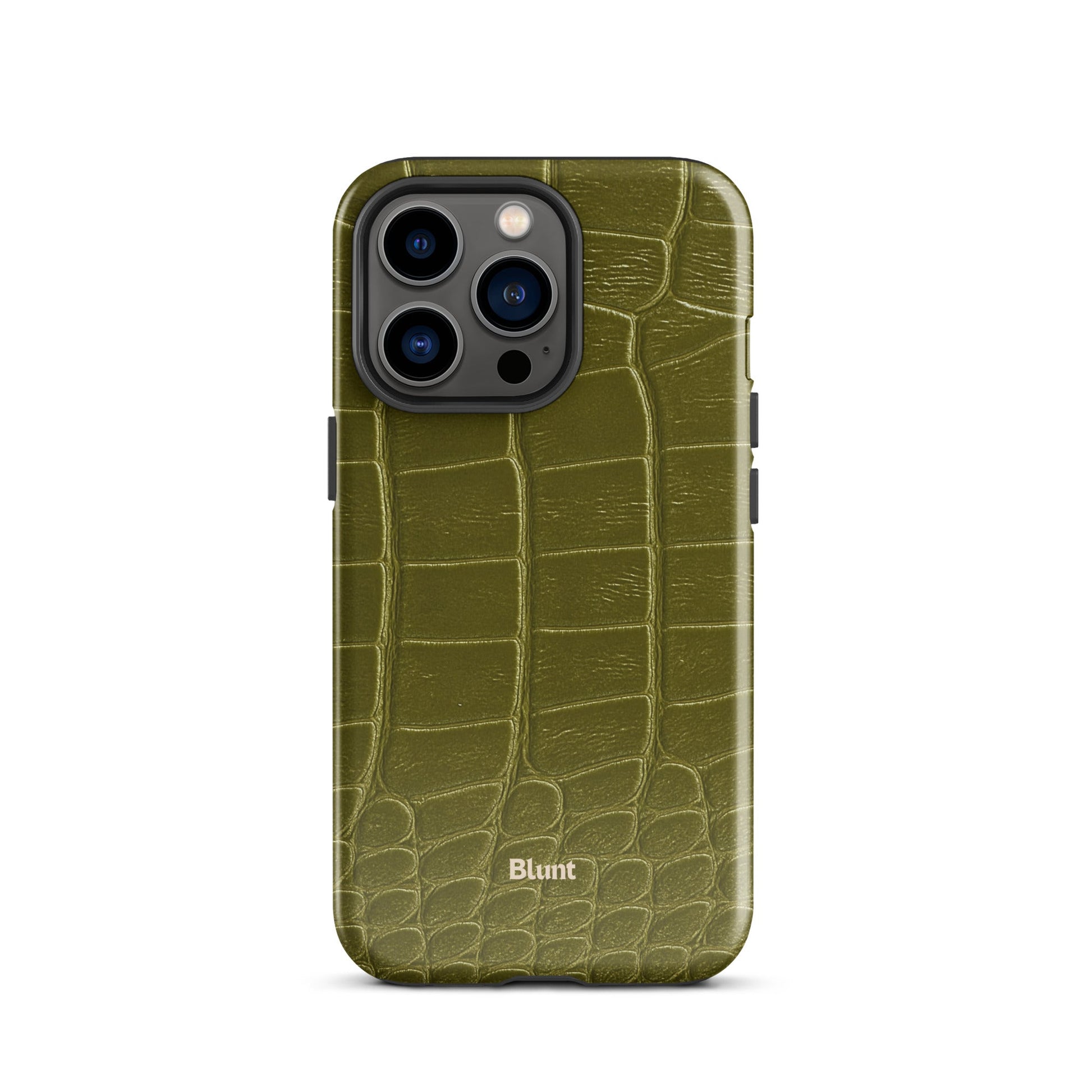 Olive Croc iPhone Case - Blunt Cases