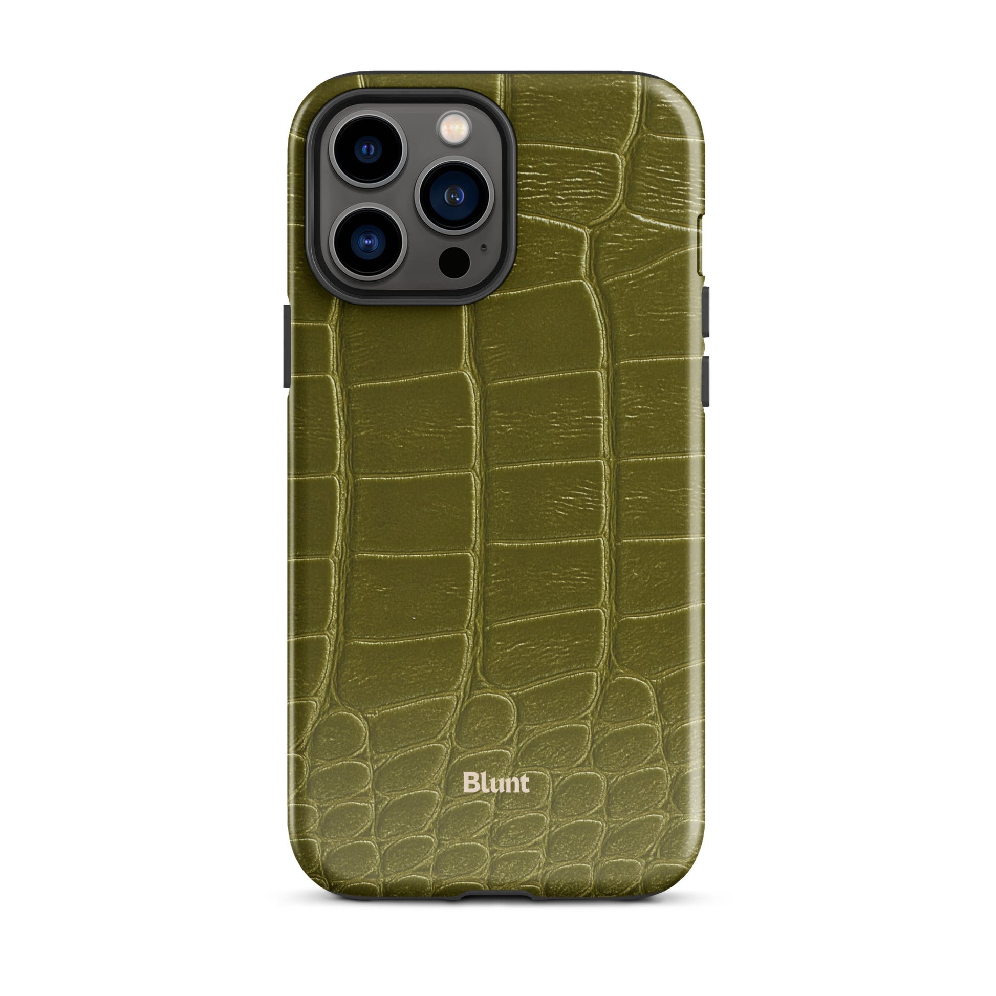 Olive Croc iPhone Case - Blunt Cases