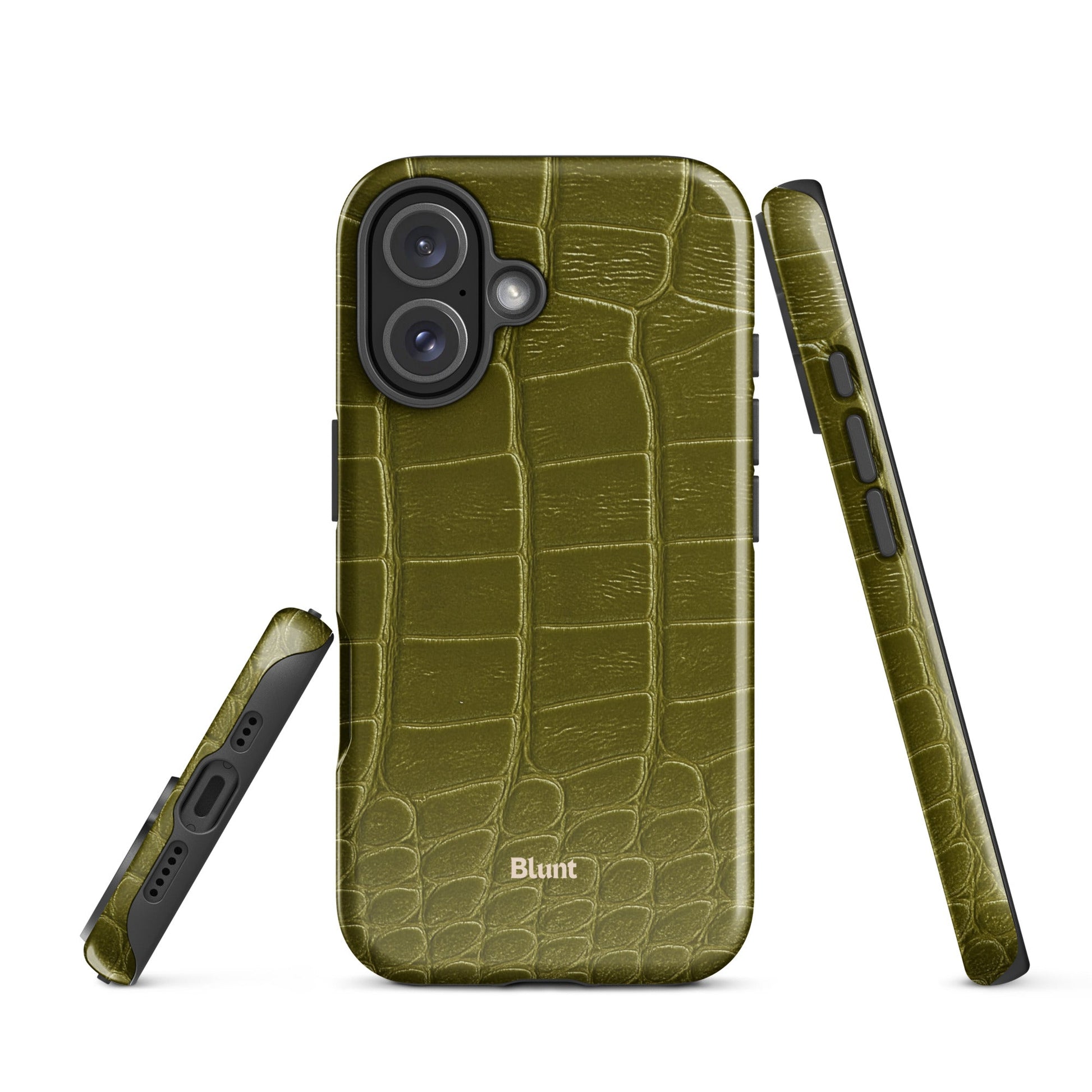 Olive Croc iPhone Case - Blunt Cases