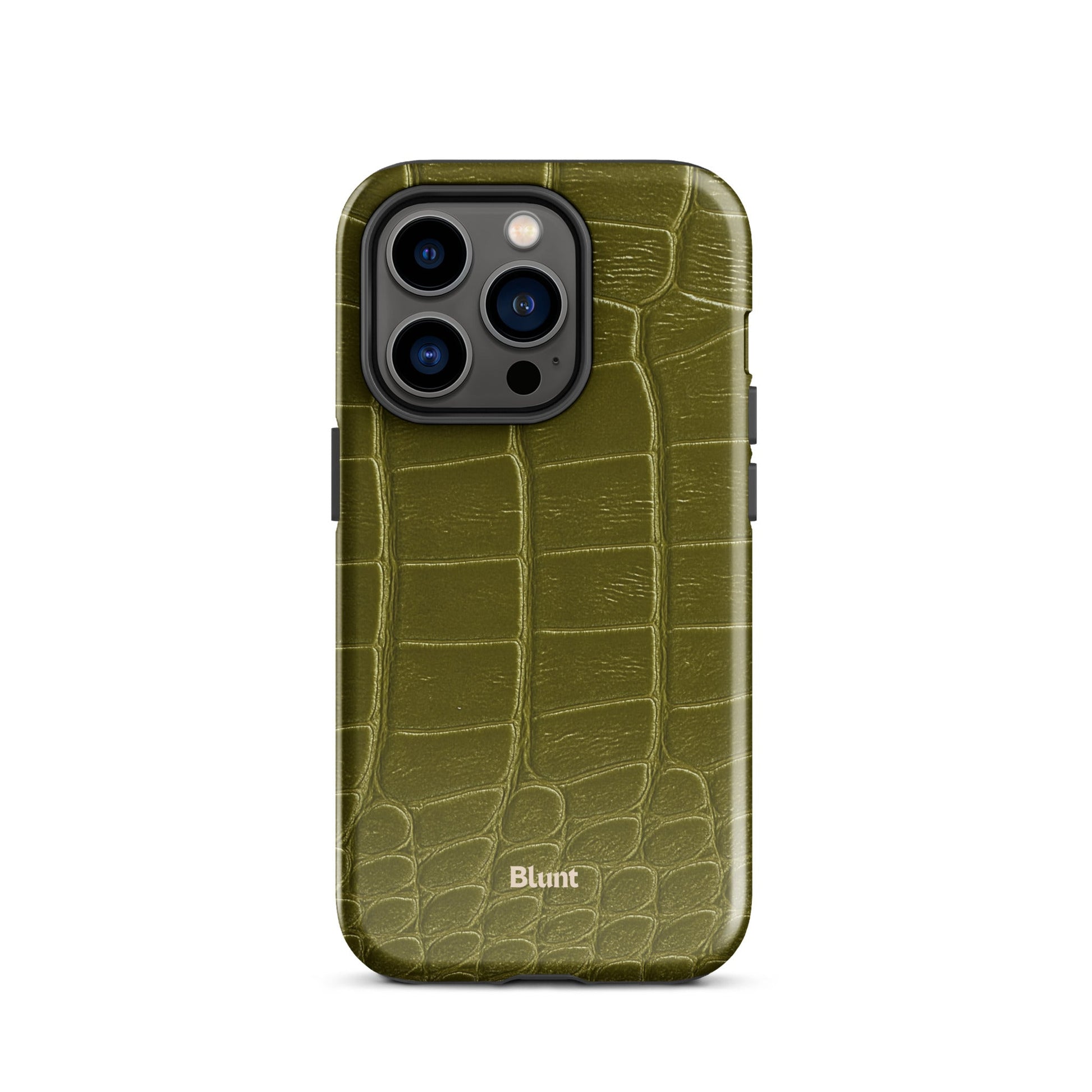 Olive Croc iPhone Case - Blunt Cases