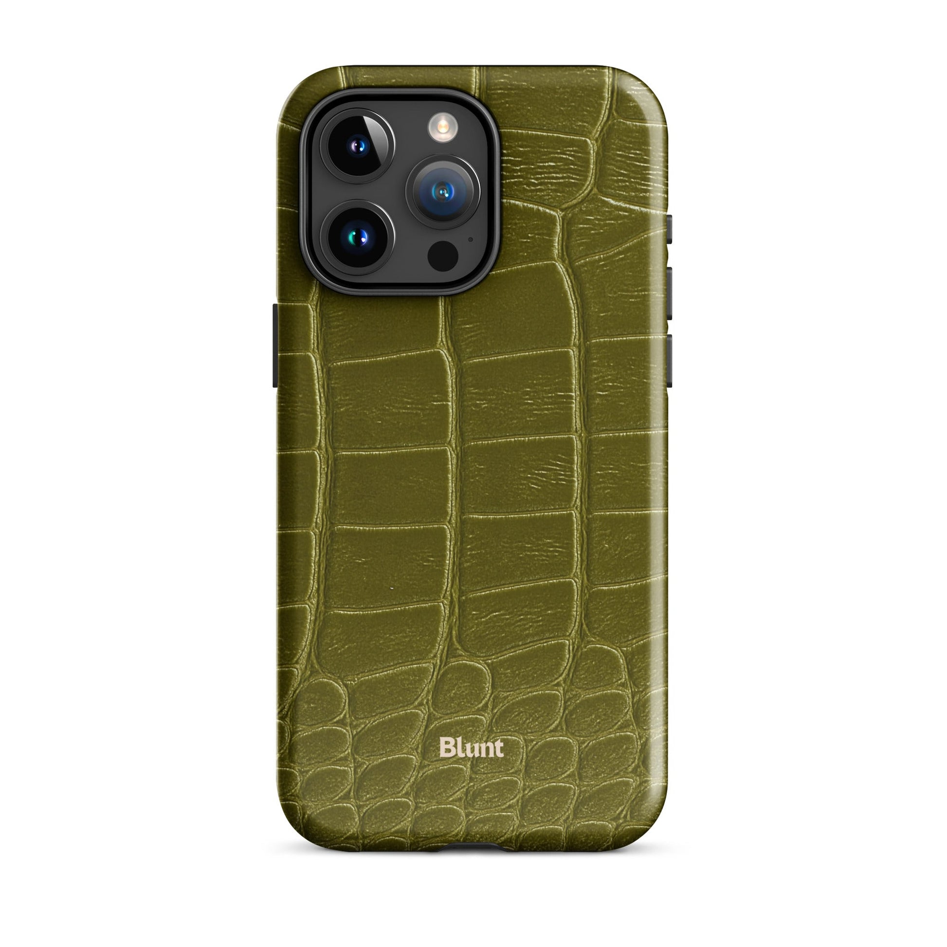 Olive Croc iPhone Case - Blunt Cases
