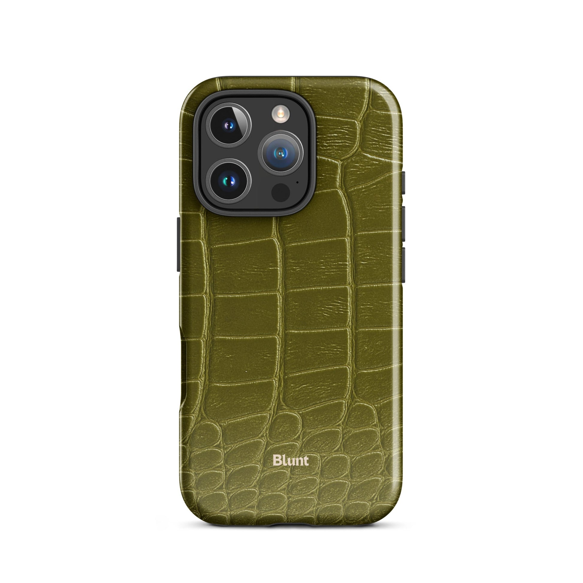 Olive Croc iPhone Case - Blunt Cases
