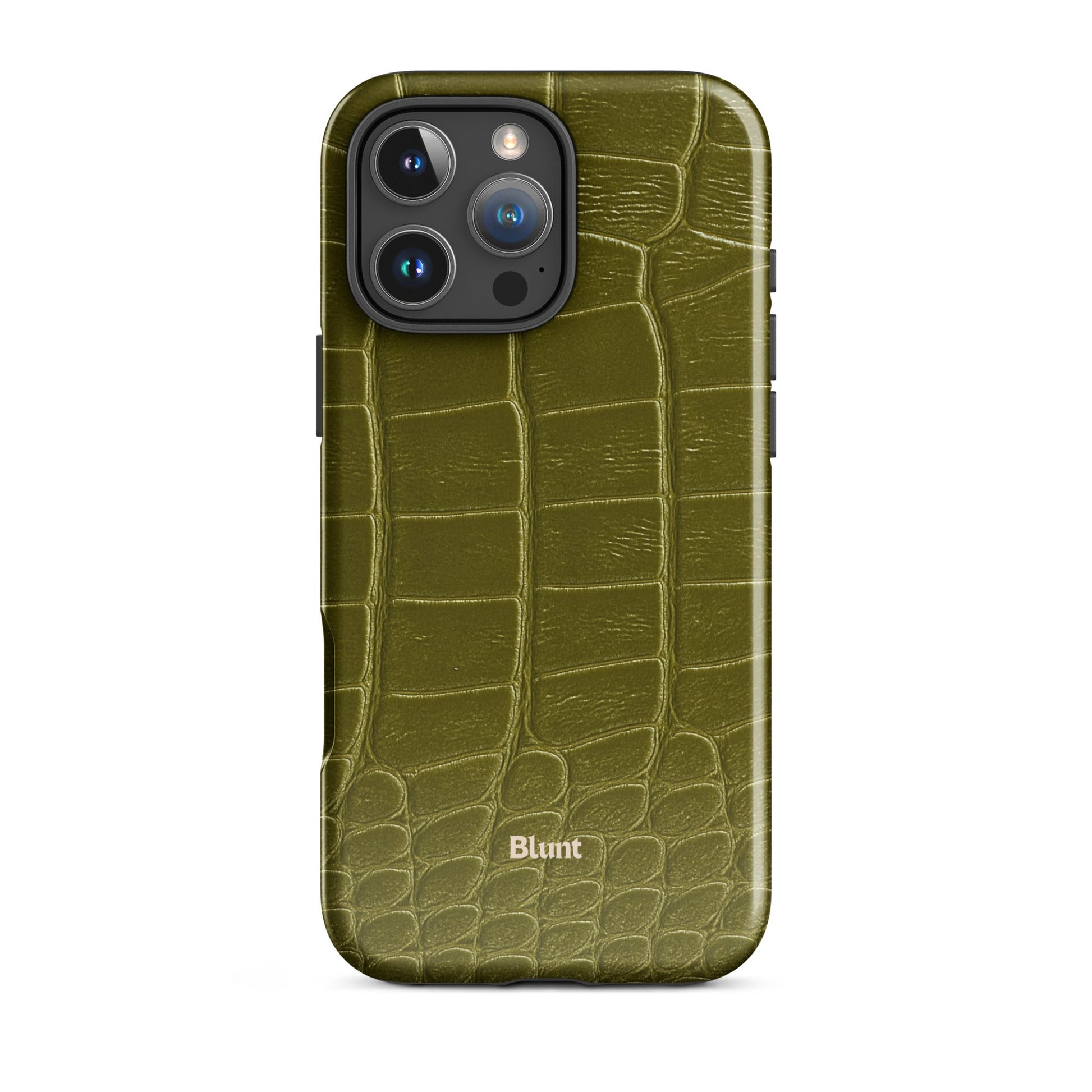 Olive Croc iPhone Case - Blunt Cases