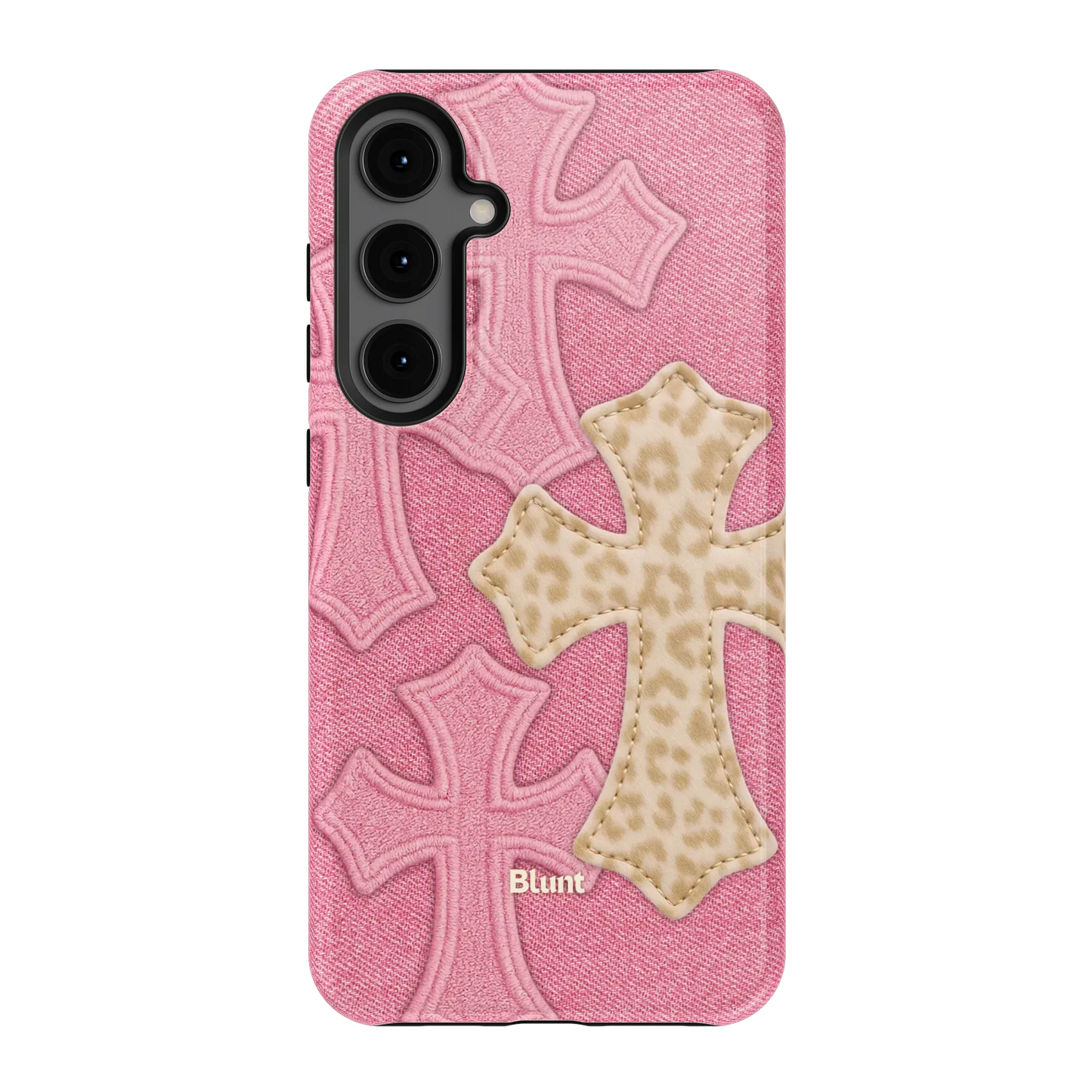 Pink Cheetah Cross Samsung Case