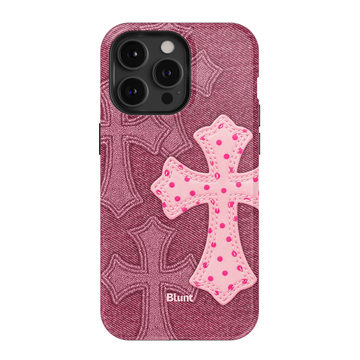Pink Dottie Cross iPhone Case - Blunt Cases