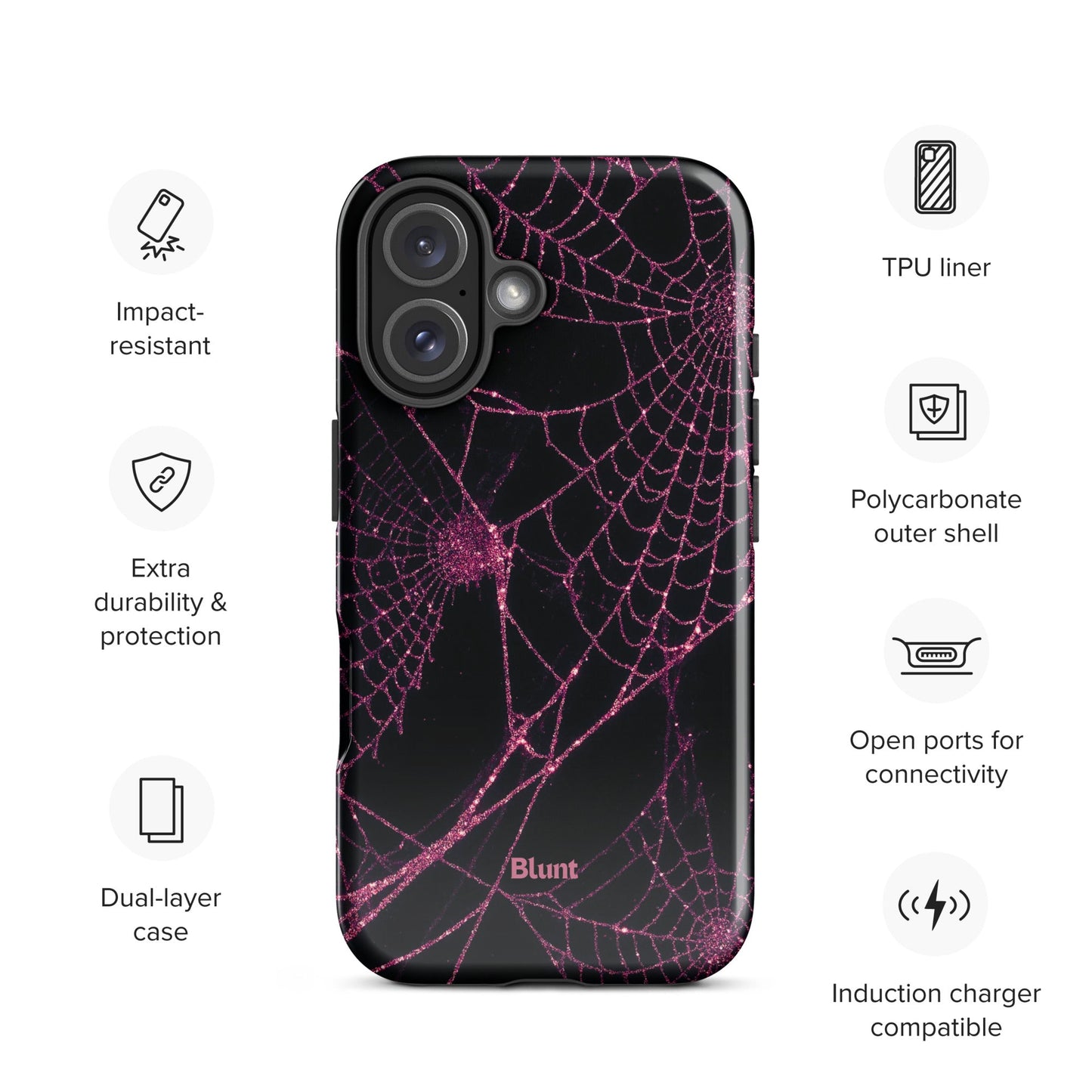Pink Web iPhone Case - Blunt Cases