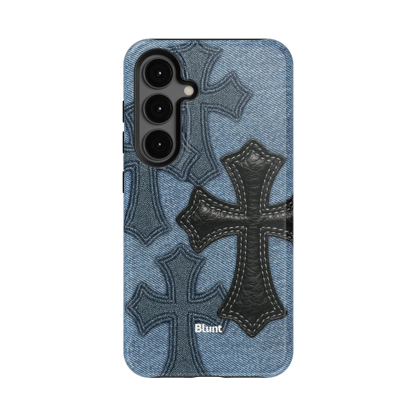 Denim Black Cross Samsung Case