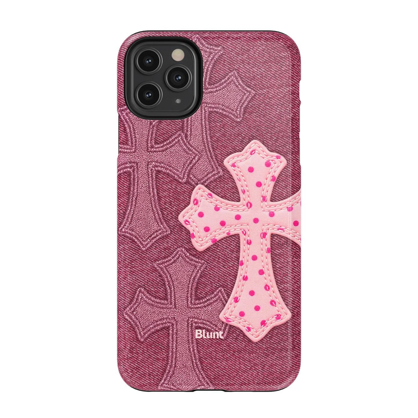 Pink Dottie Cross iPhone Case