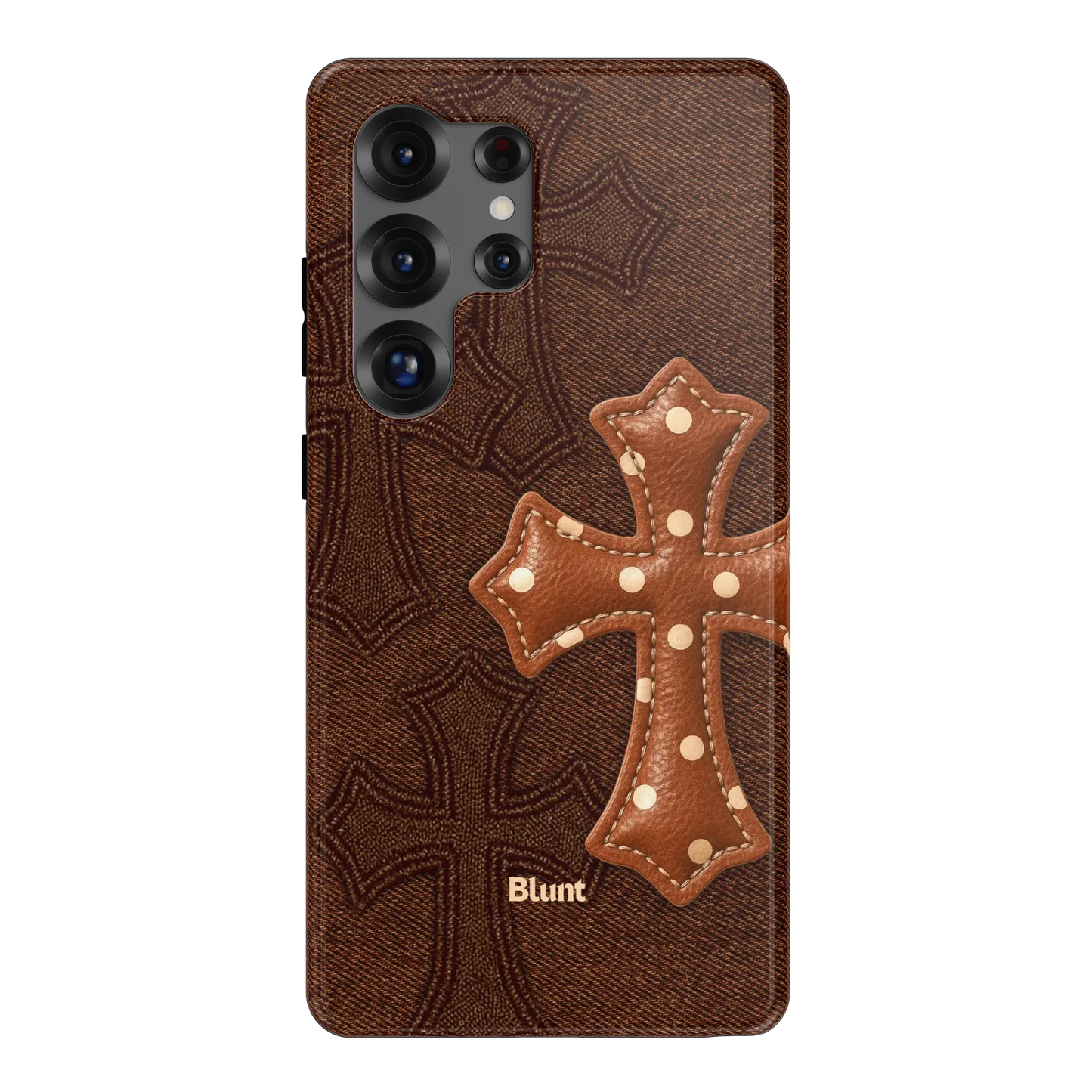 Brown Polka Cross Samsung Case