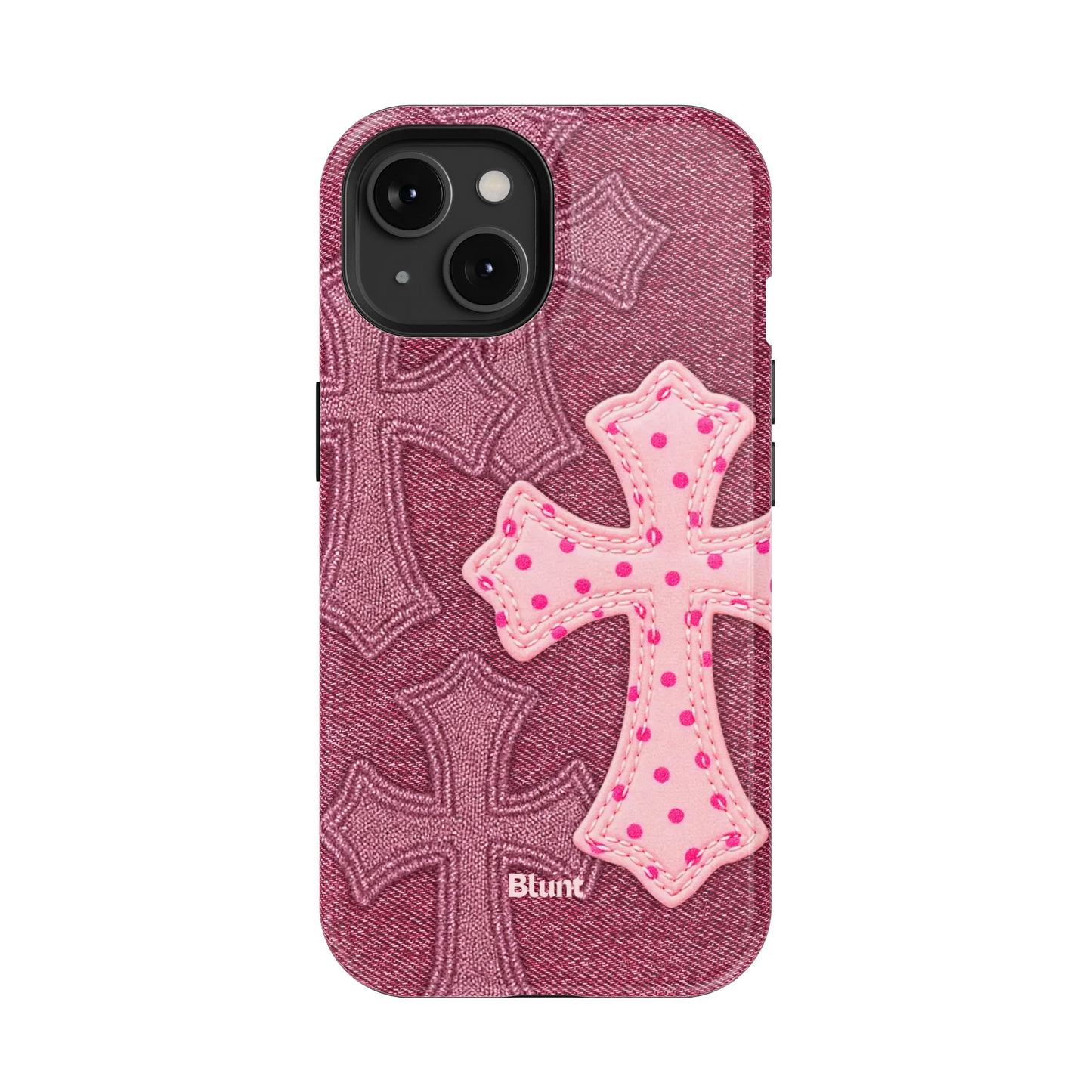 Pink Dottie Cross iPhone Case