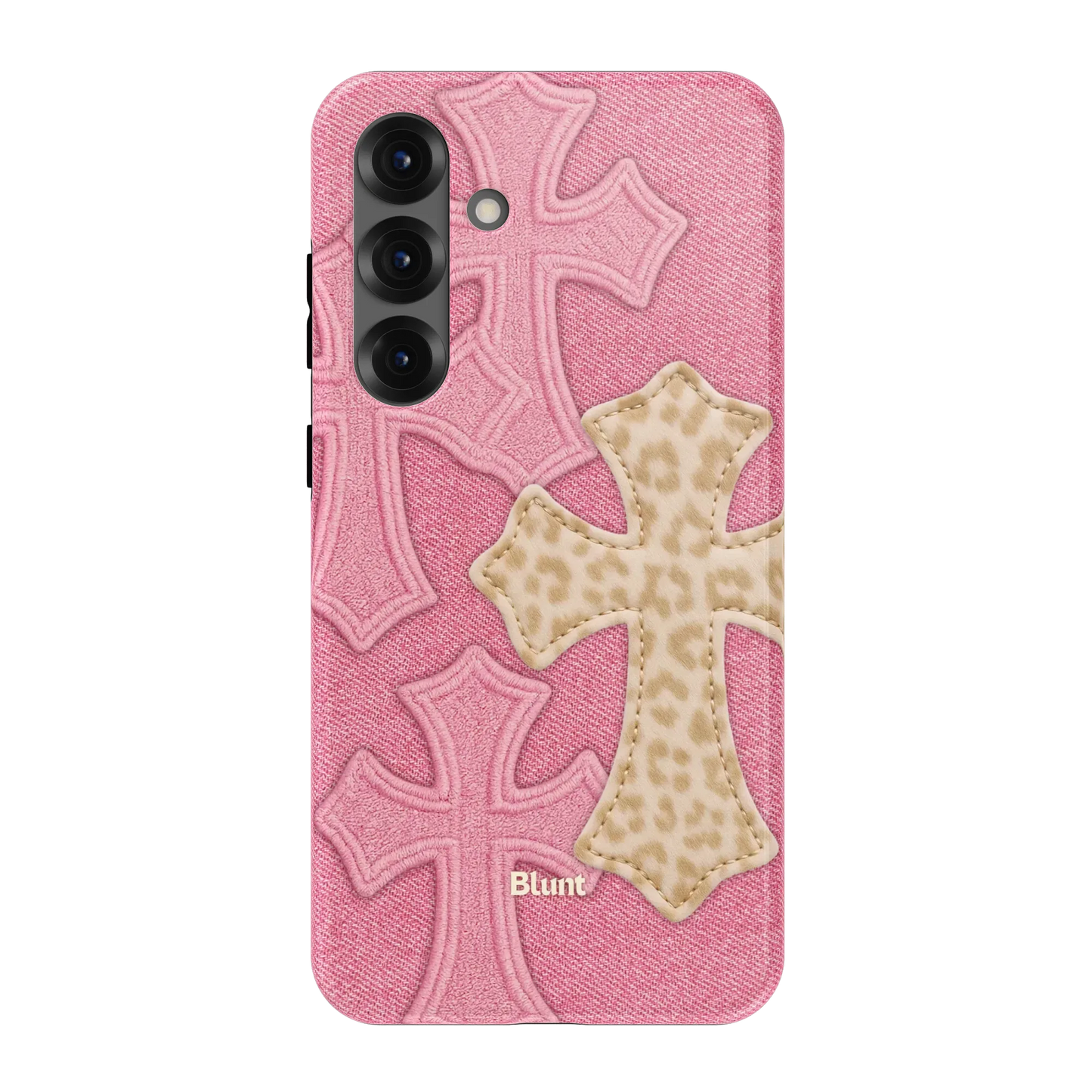 Pink Cheetah Cross Samsung Case