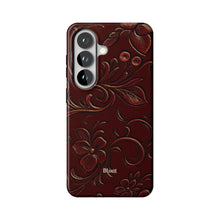 Red Tooled Leather Samsung Case