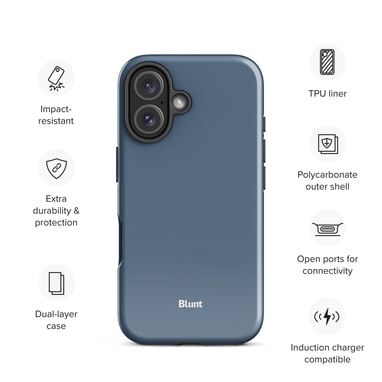 Slate Blue iPhone Case - Blunt Cases