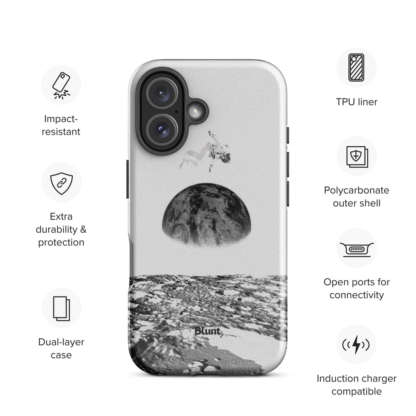 Static Moon iPhone Case - Blunt Cases