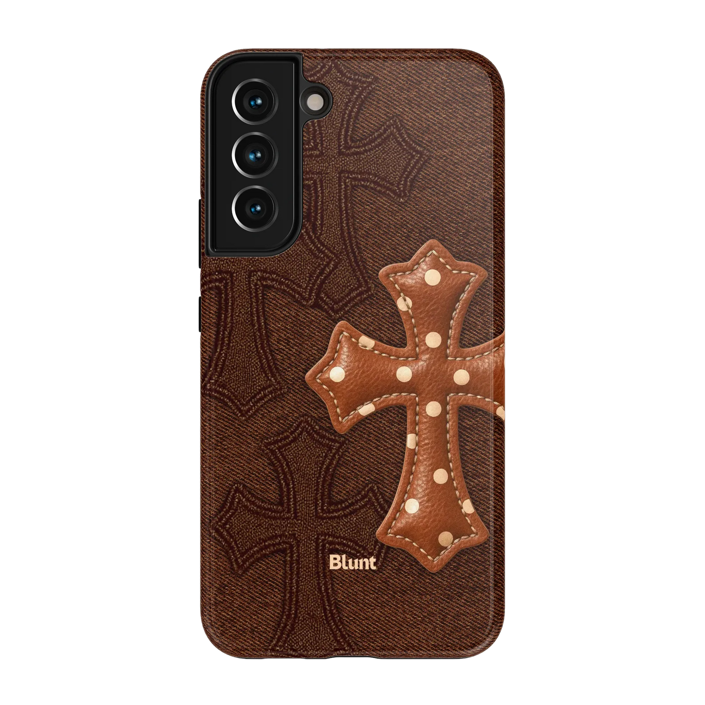 Brown Polka Cross Samsung Case