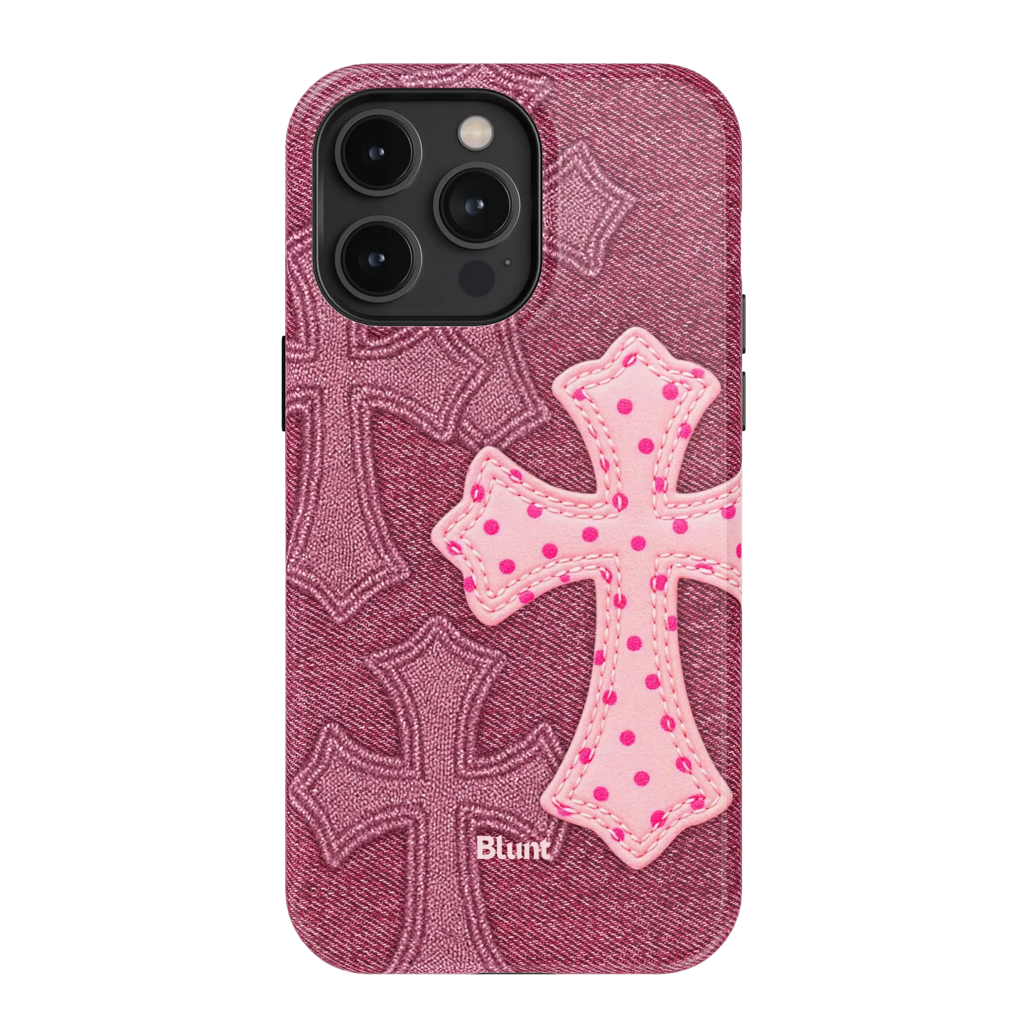 Pink Dottie Cross iPhone Case