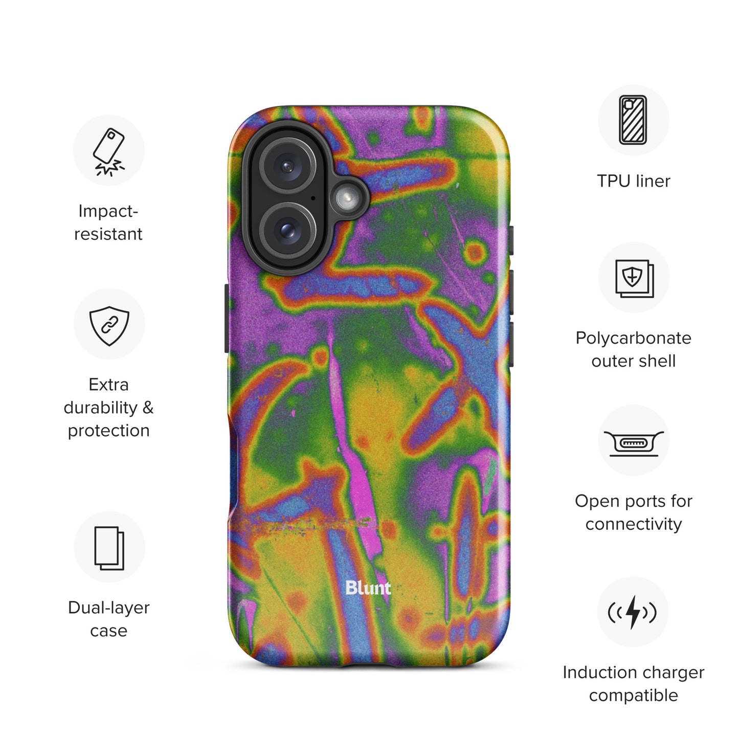 Neon Terrain iPhone Case