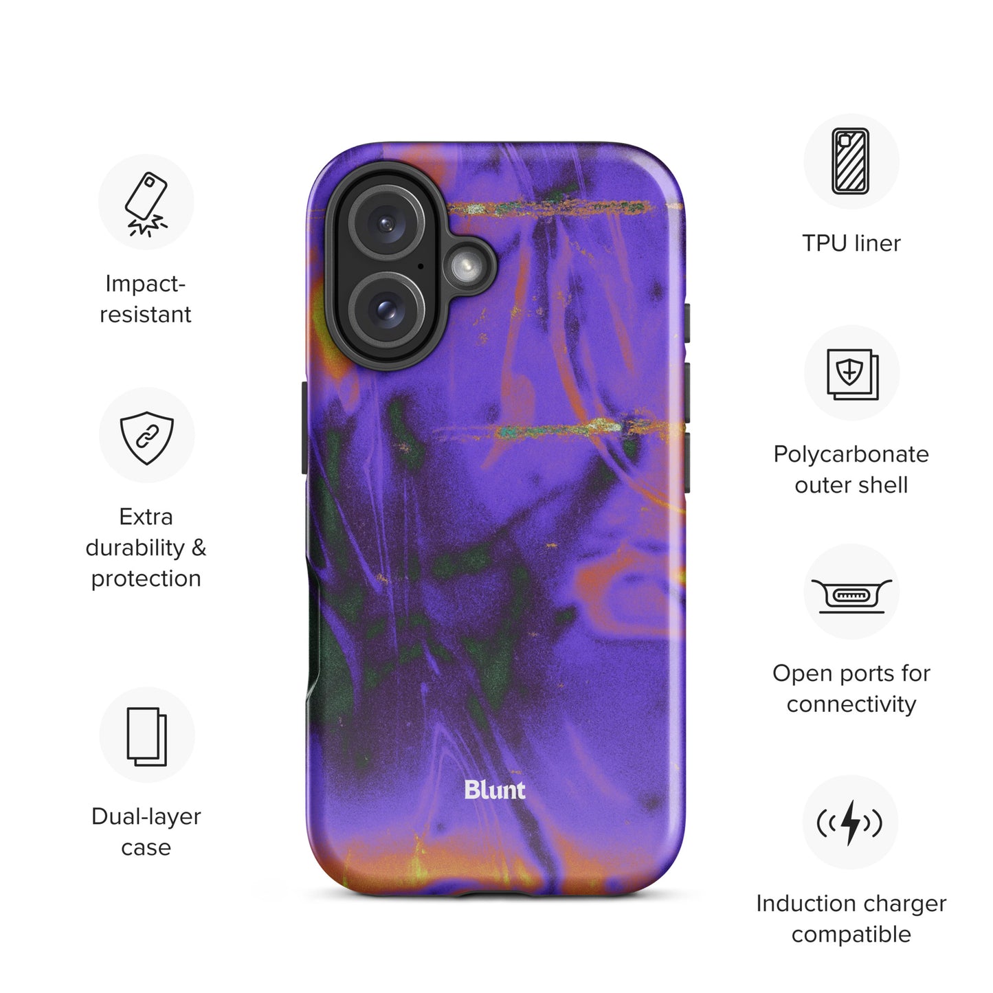Violet Static iPhone Case