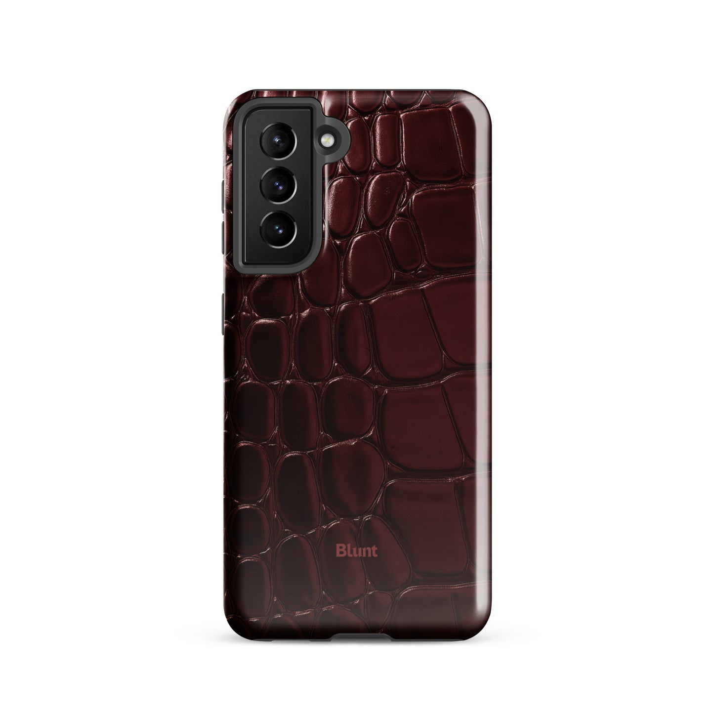 Oxblood Croc Samsung Case