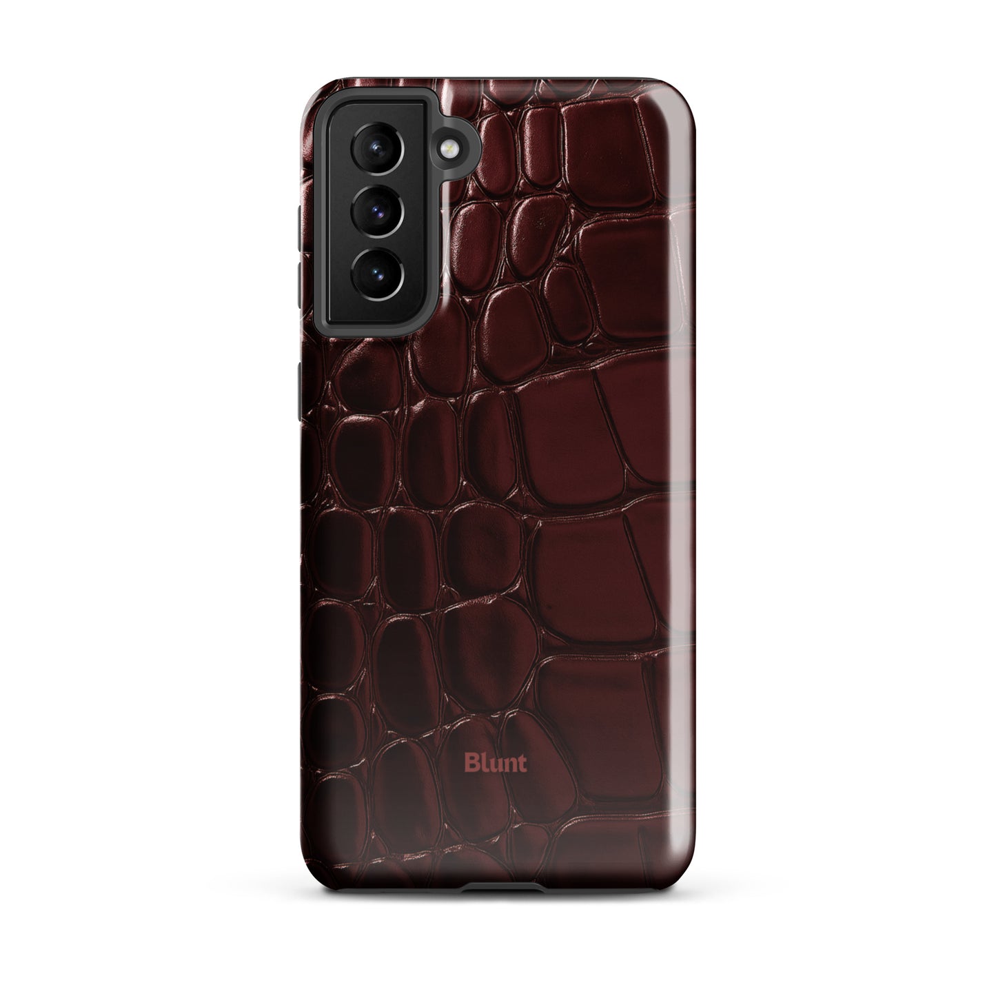 Oxblood Croc Samsung Case