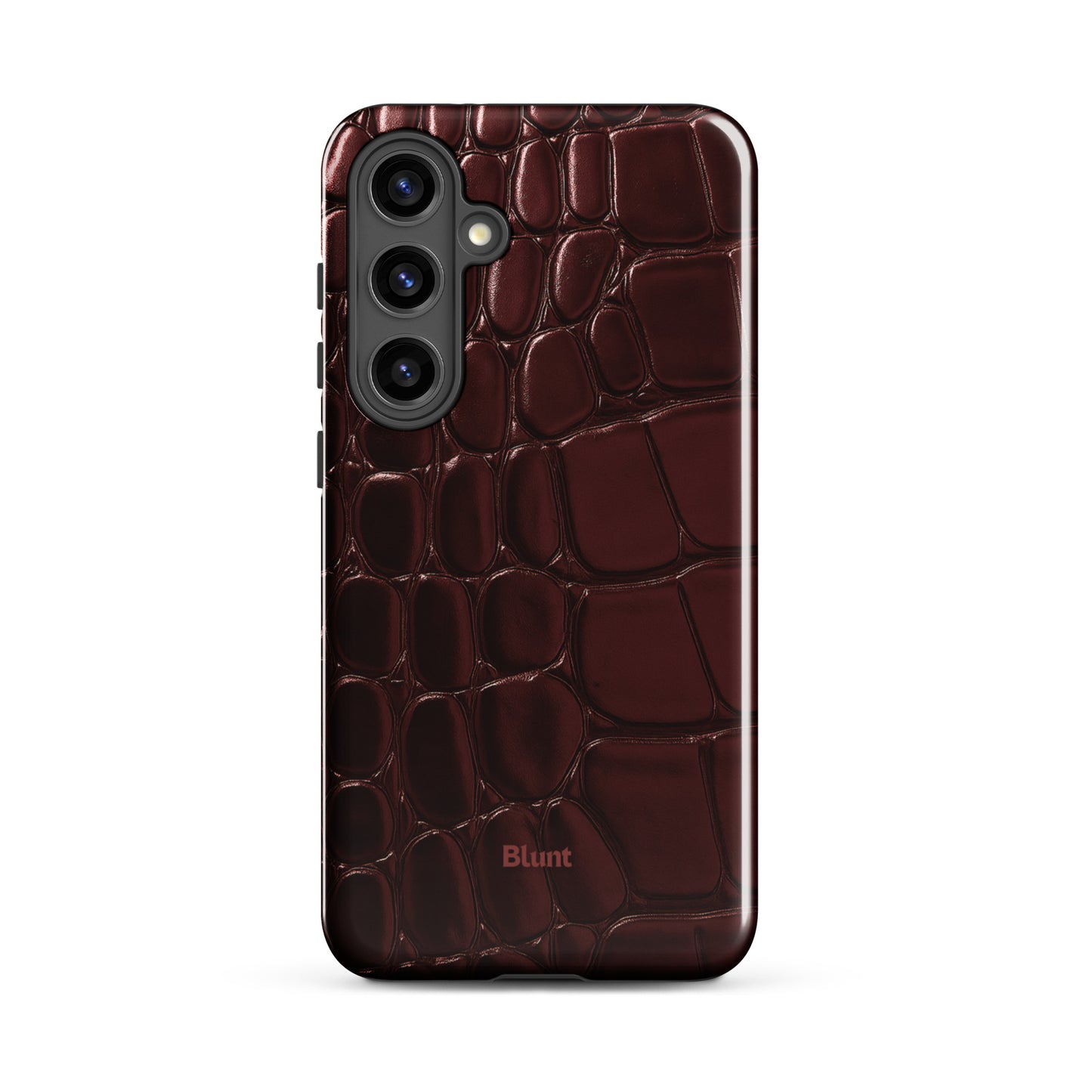 Oxblood Croc Samsung Case