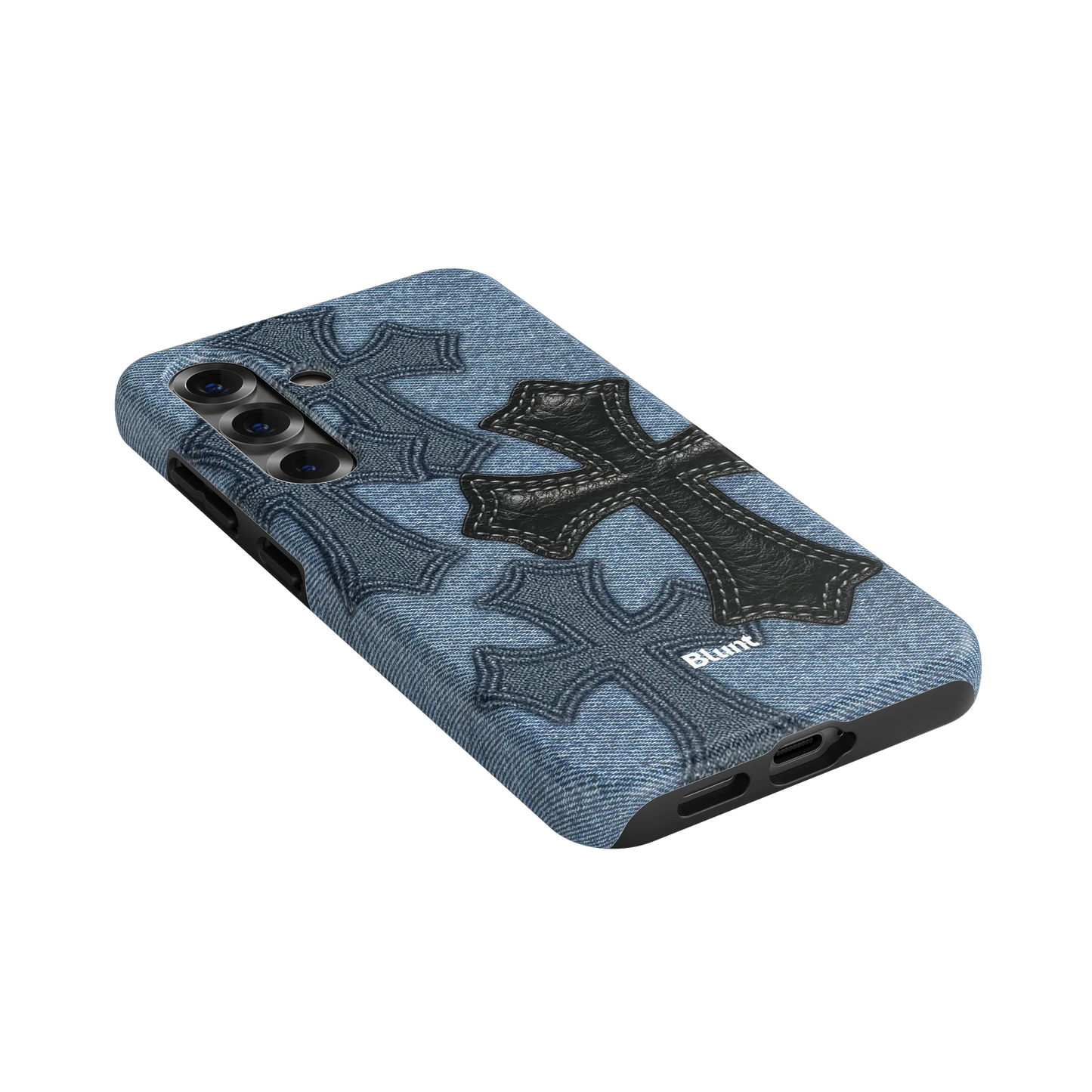 Denim Black Cross Samsung Case