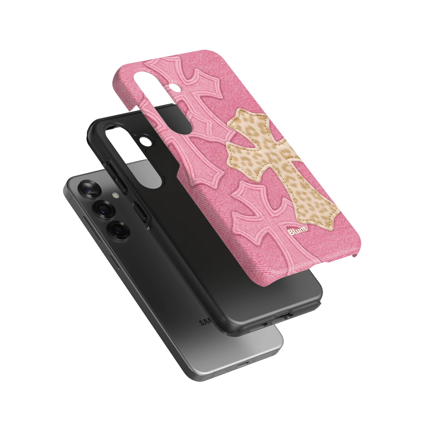 Pink Cheetah Cross Samsung Case