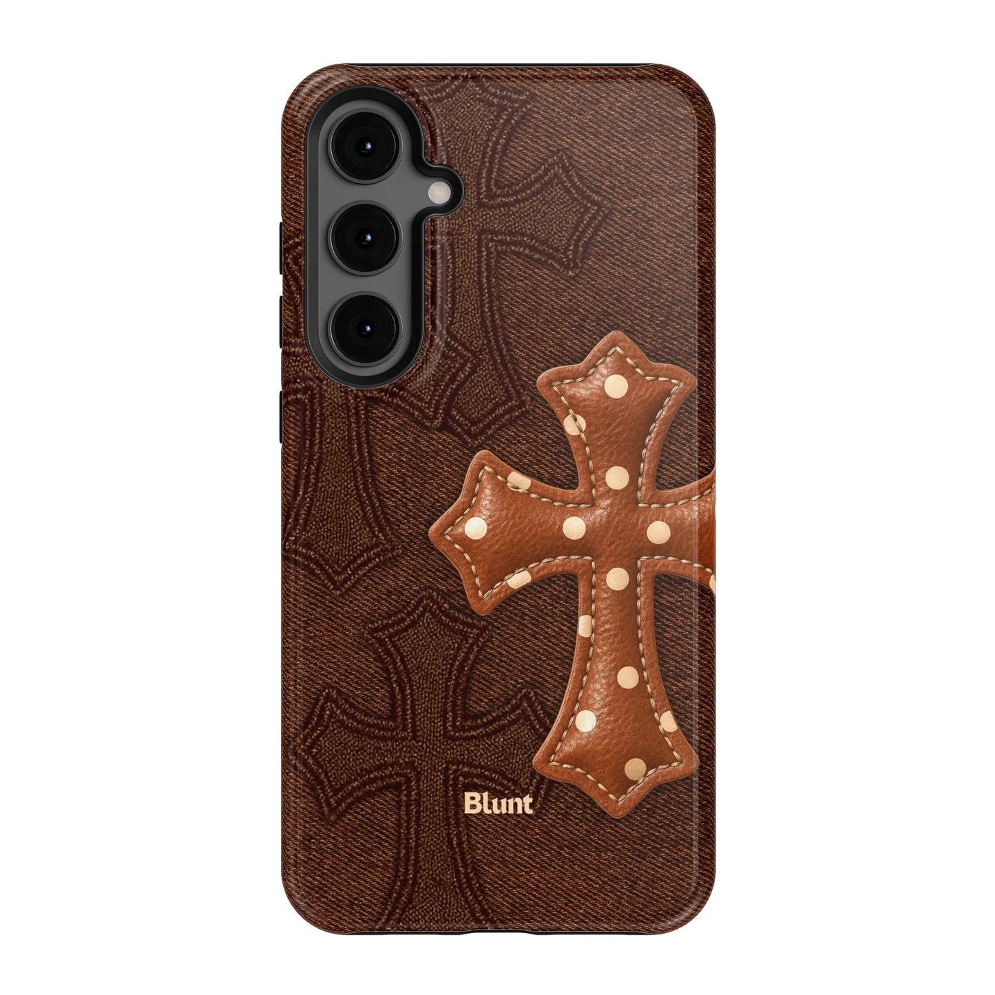 Brown Polka Cross Samsung Case