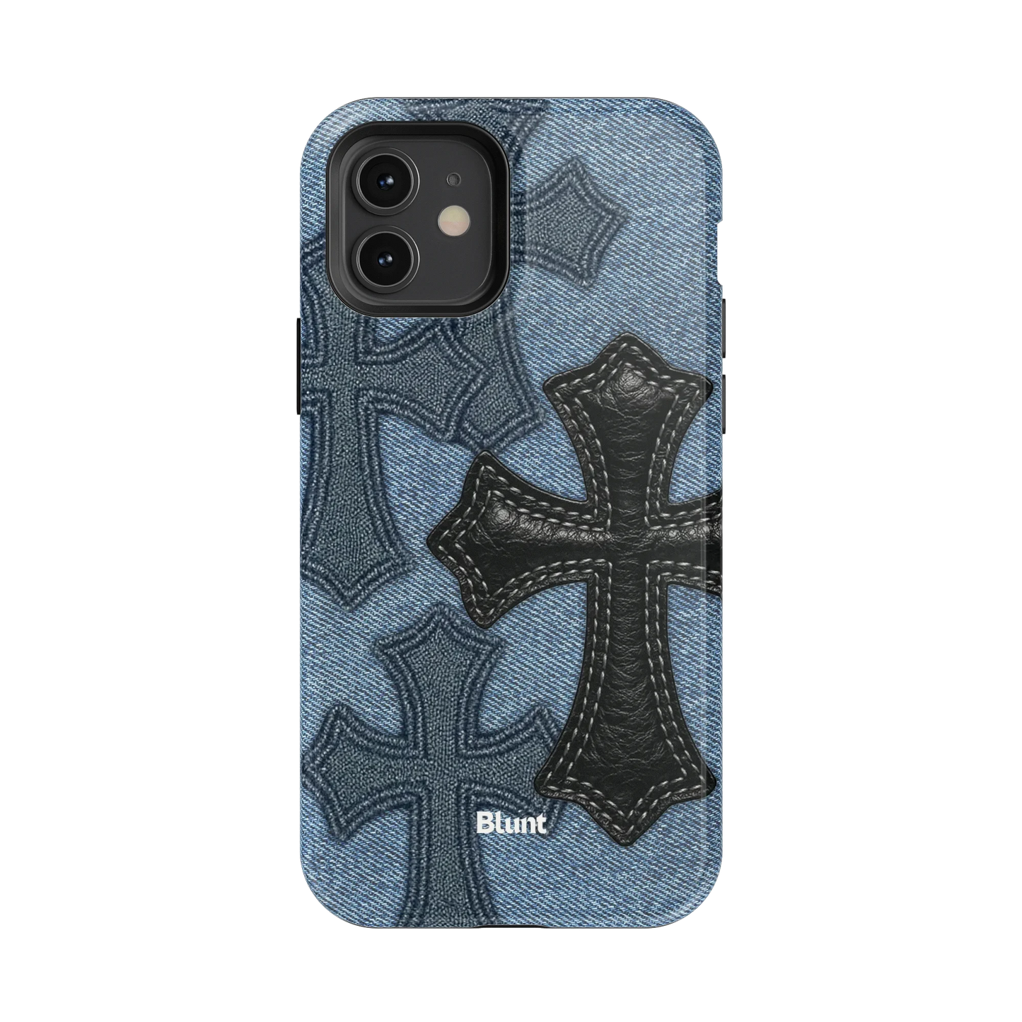 Denim Black Cross iPhone Case