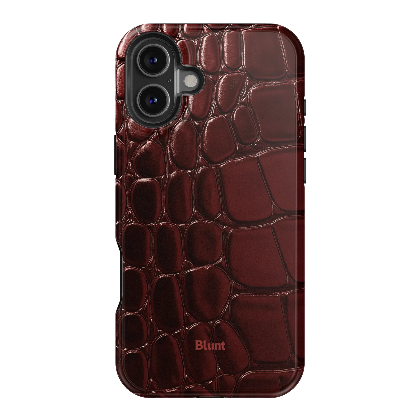 Oxblood Croc iPhone Case