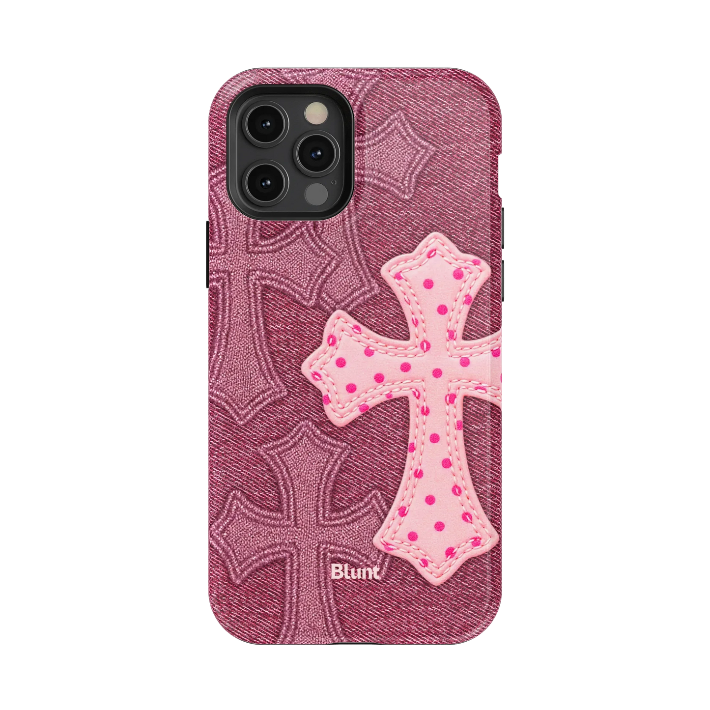 Pink Dottie Cross iPhone Case