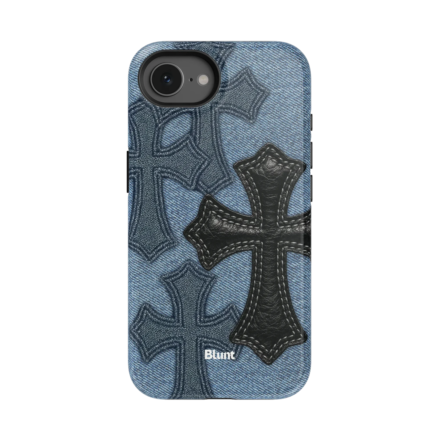 Denim Black Cross iPhone Case